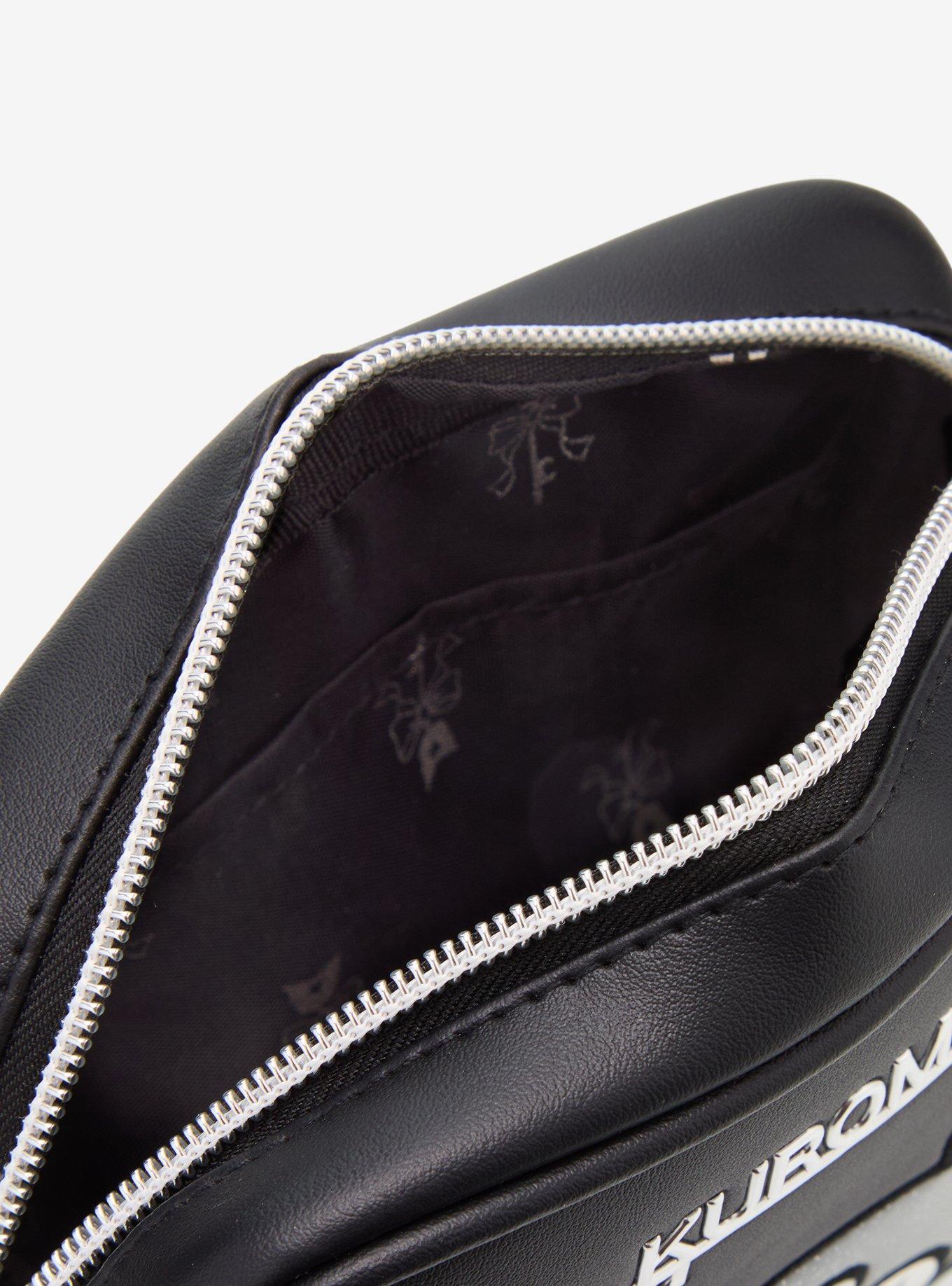 Kuromi Glitter Heart Key Makeup Bag, , alternate