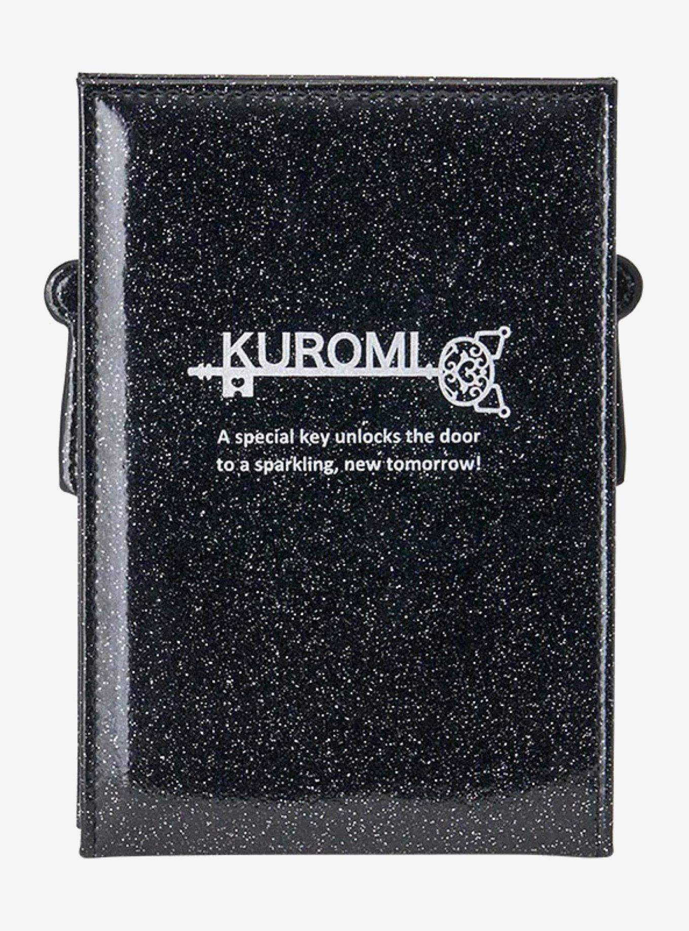 Kuromi Heart Gem Glitter Folding Mirror, , alternate