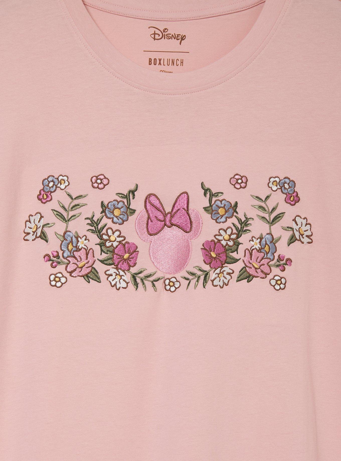 Disney Minnie Mouse Floral Lace Women's Plus Size T-Shirt &mdash; BoxLunch Exclusive, , hi-res