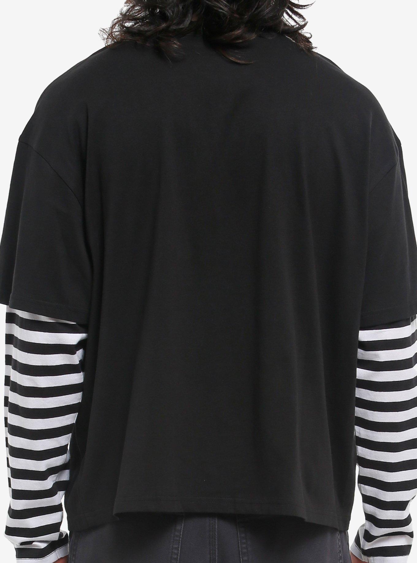 Gorillaz Demon Days Stripe Twofer Long-Sleeve T-Shirt, MULTI, alternate