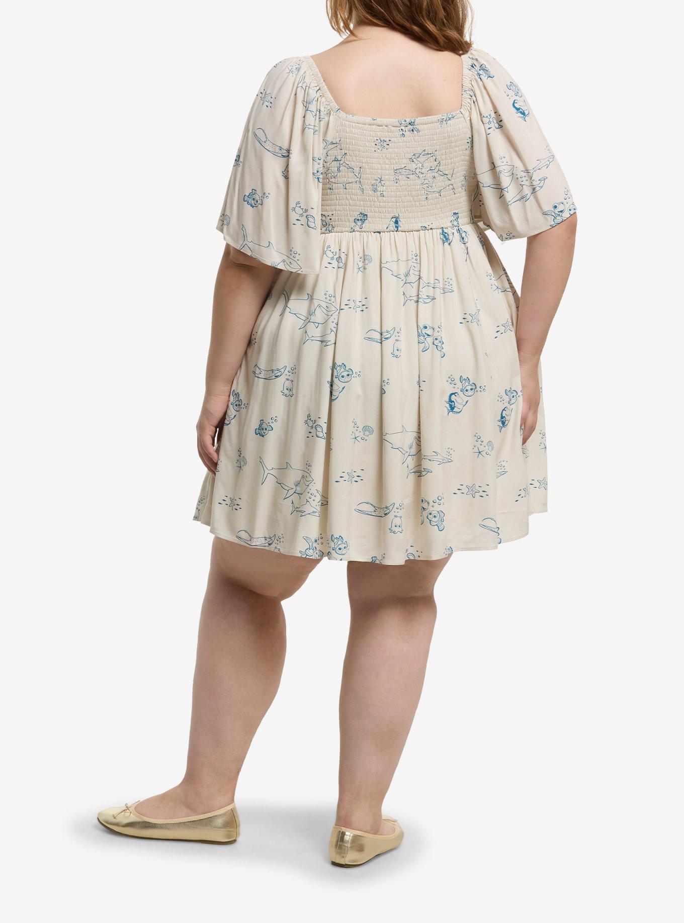 Her Universe Disney Pixar Finding Nemo Character Flutter Sleeve Dress Plus Size Her Universe Exclusive, MULTI, alternate - view 3