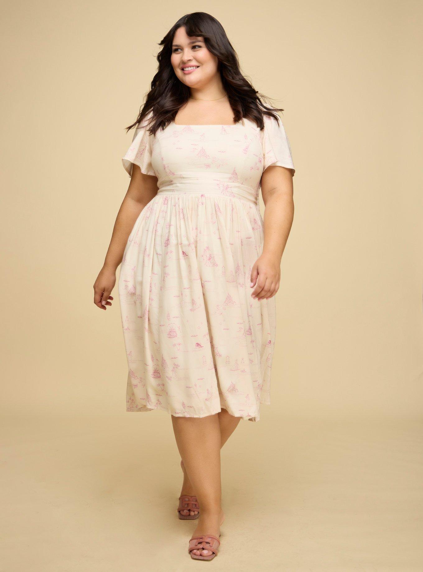 Her Universe Disney Princess Flutter Sleeve Dress Plus Size Her Universe Exclusive, , hi-res