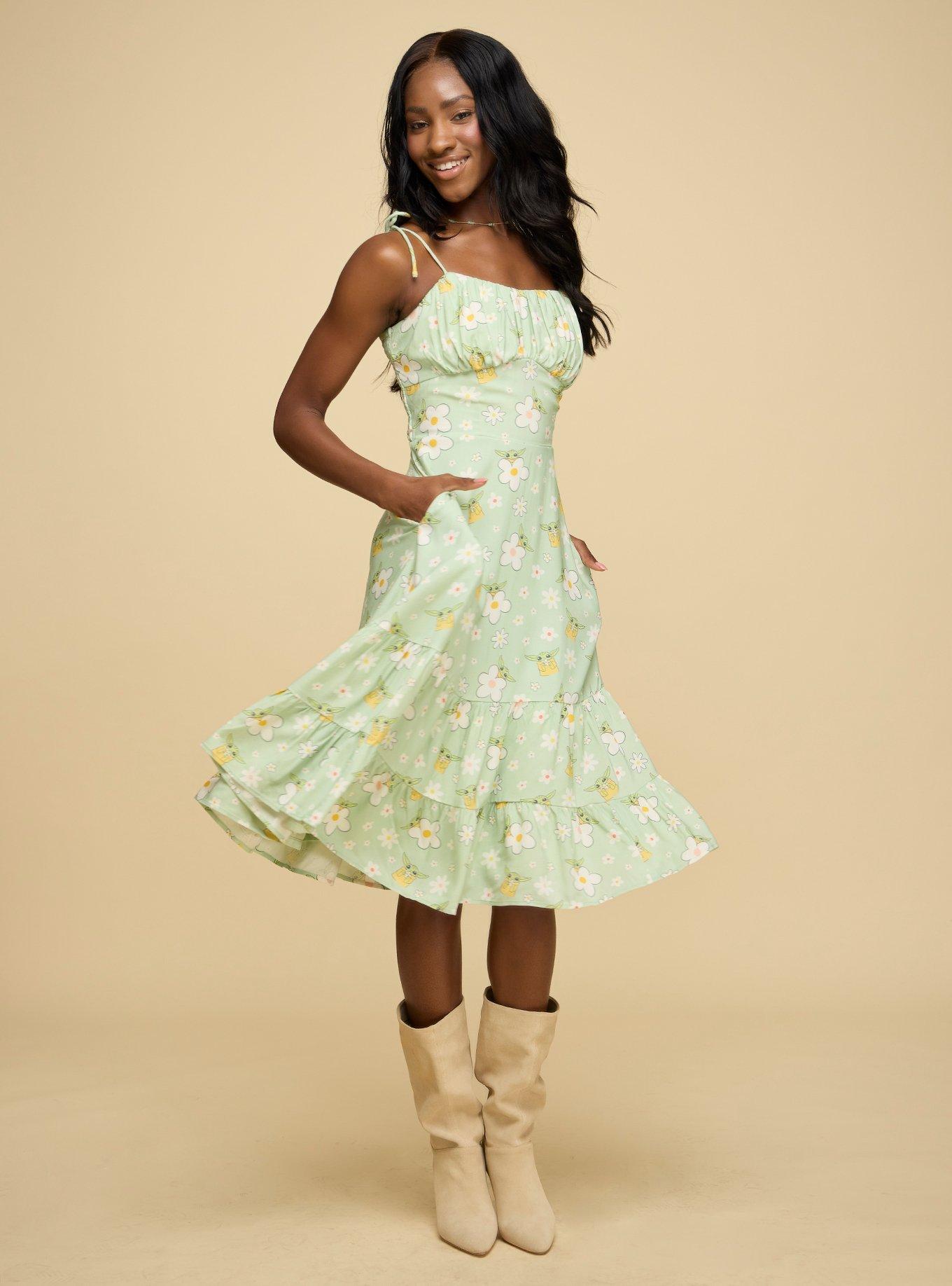 Her Universe Star Wars The Mandalorian Grogu Floral Dress Her Universe Exclusive, , hi-res