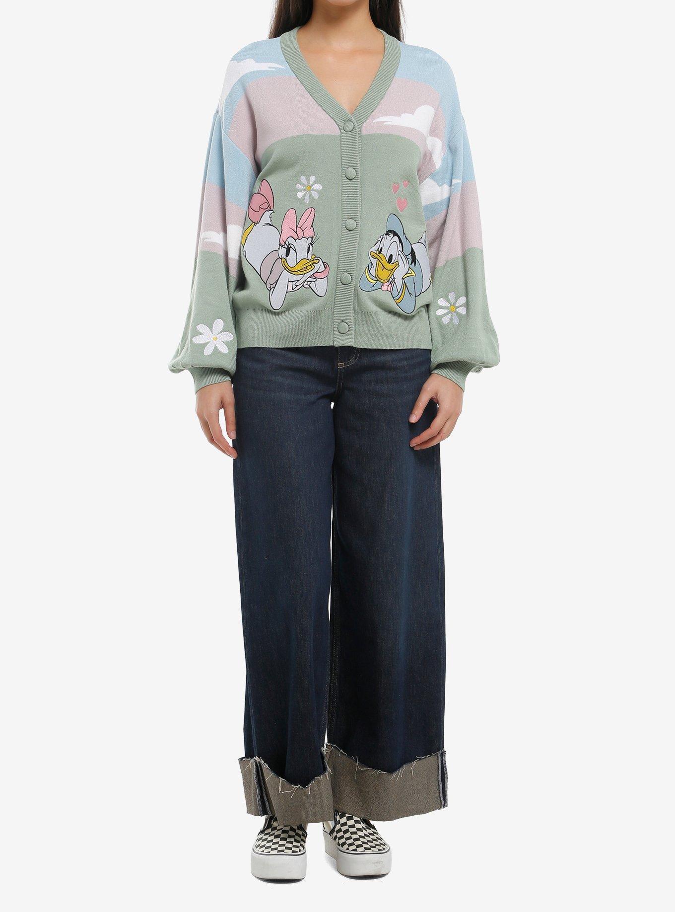 Her Universe Disney Donald Duck & Daisy Intarsia Cardigan Her Universe Exclusive, , hi-res