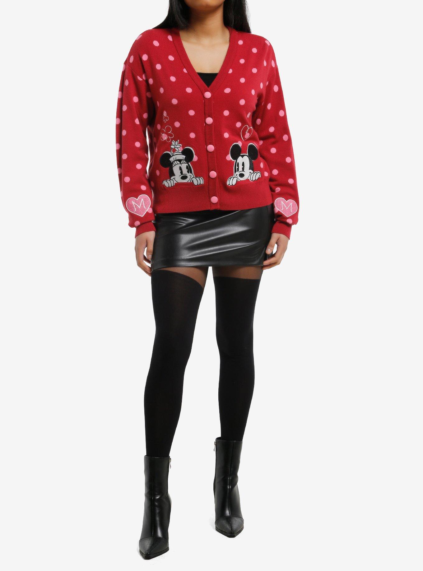 Her Universe Disney Mickey Mouse & Minnie Mouse Polka Dot Cardigan Her Universe Exclusive, , hi-res