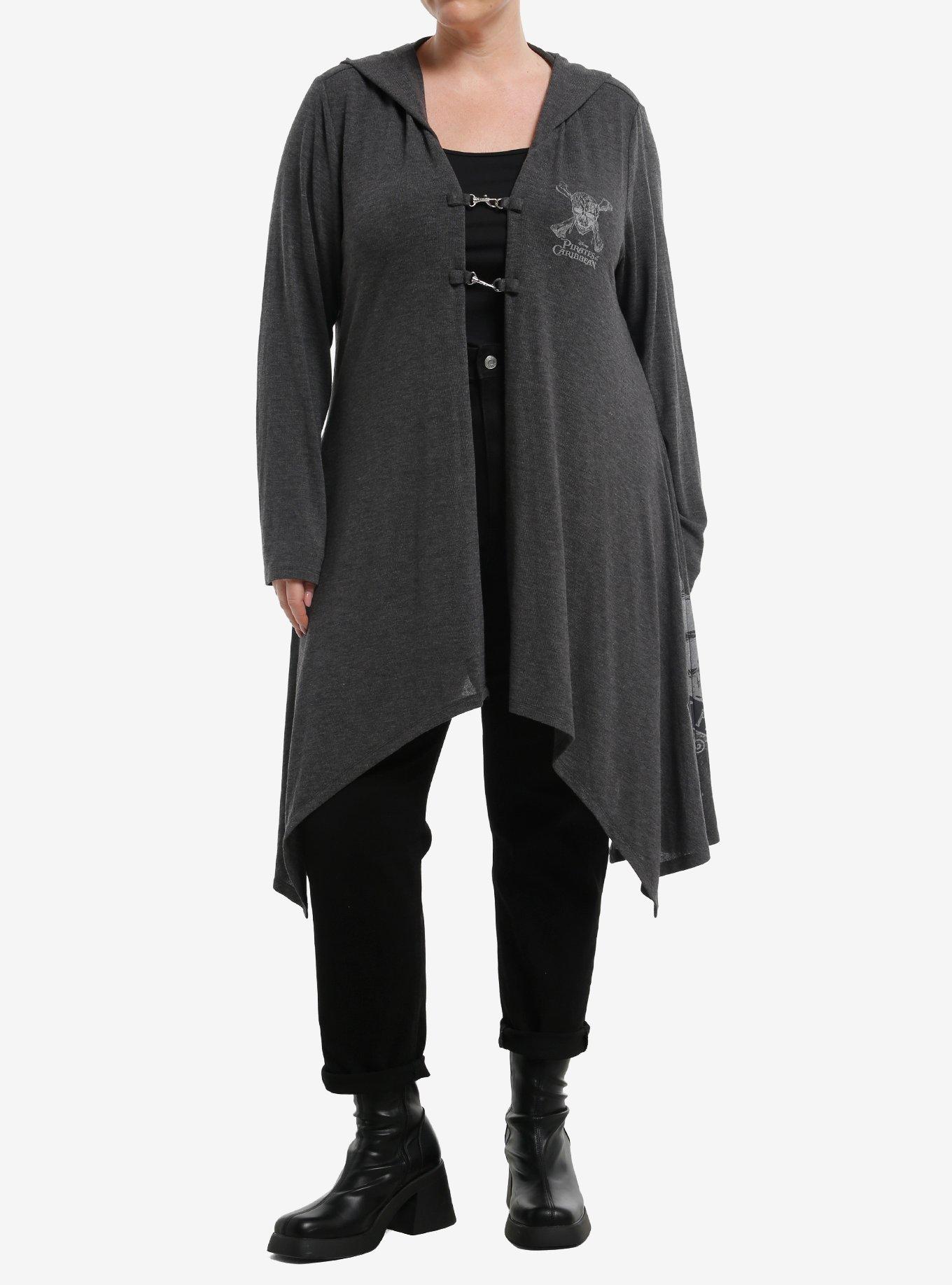 Her Universe Disney Pirates Of The Caribbean Black Pearl Drape Cardigan Plus Size Her Universe Exclusive, , hi-res