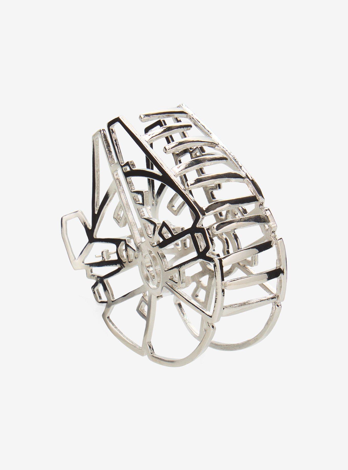 Star Wars Millennium Falcon Line Art Claw Hair Clip, , alternate