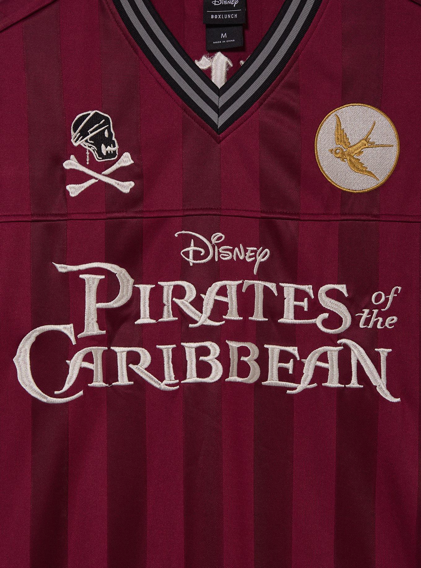 Disney Pirates of the Caribbean Jack Sparrow Football Jersey — BoxLunch Exclusive, DARK RED, alternate