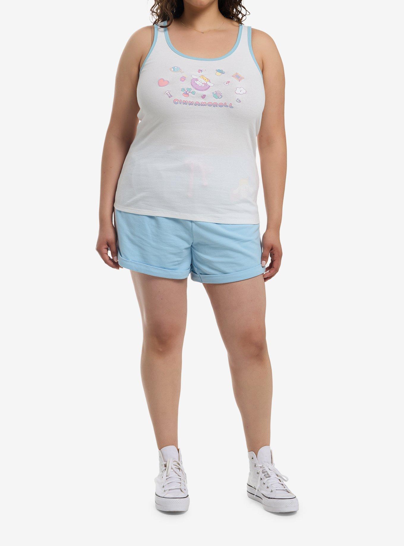 Cinnamoroll Sleepover Girls Racerback Tank Top Plus Size, , hi-res
