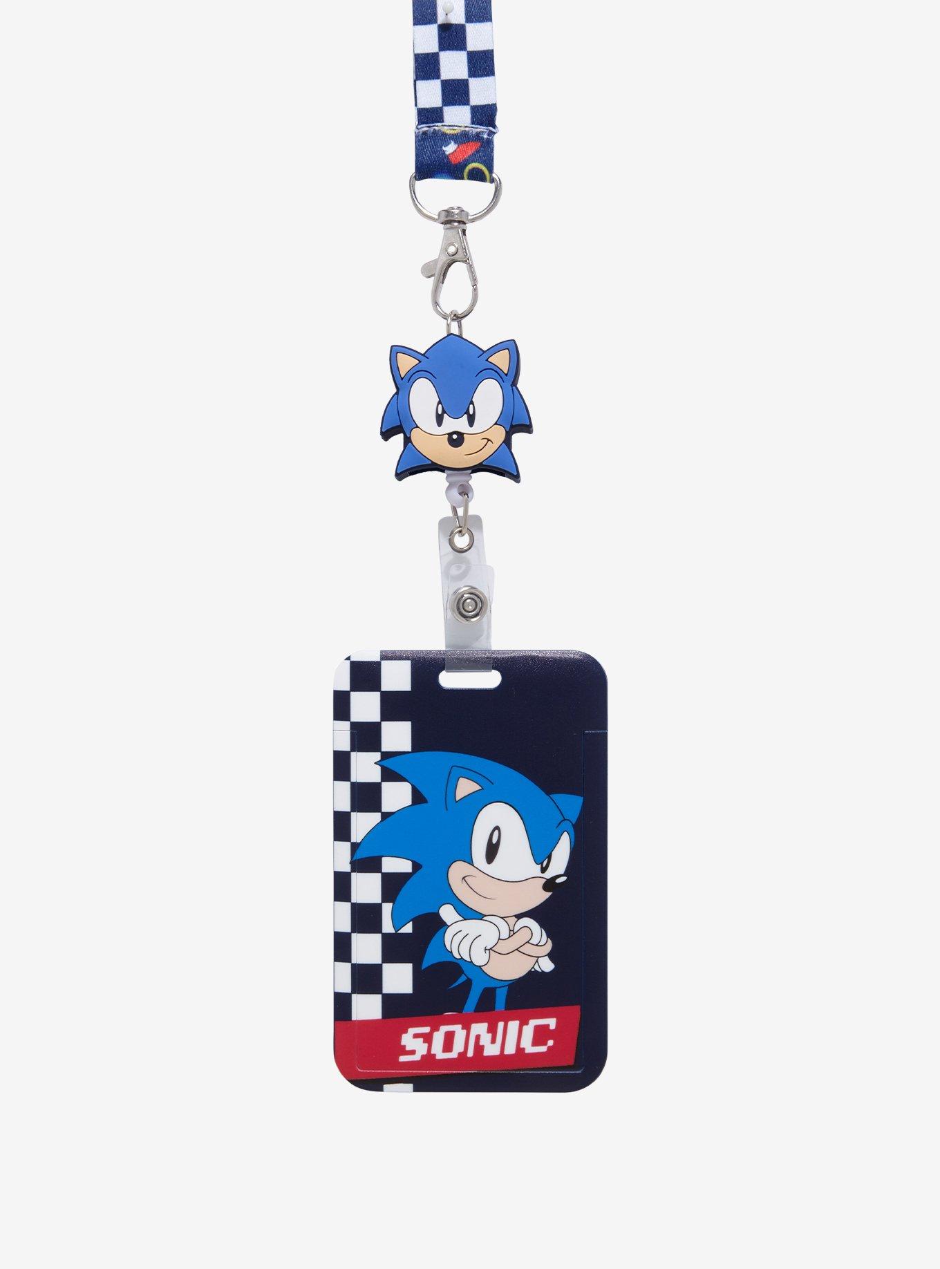 Sonic the Hedgehog Checkered Retractable Lanyard With Strap, , hi-res