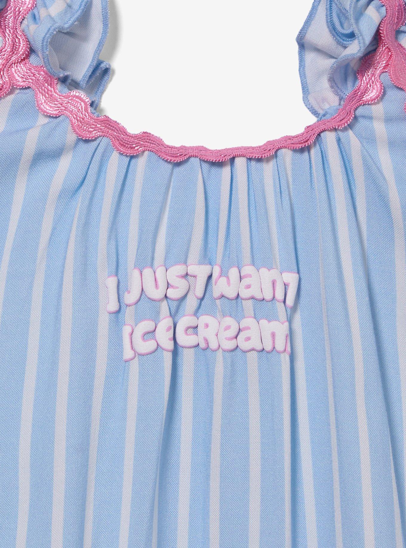 Bluey Ice Cream Toddler Ruffle Dress &mdash; BoxLunch Exclusive, STRIPE - BLUE, alternate
