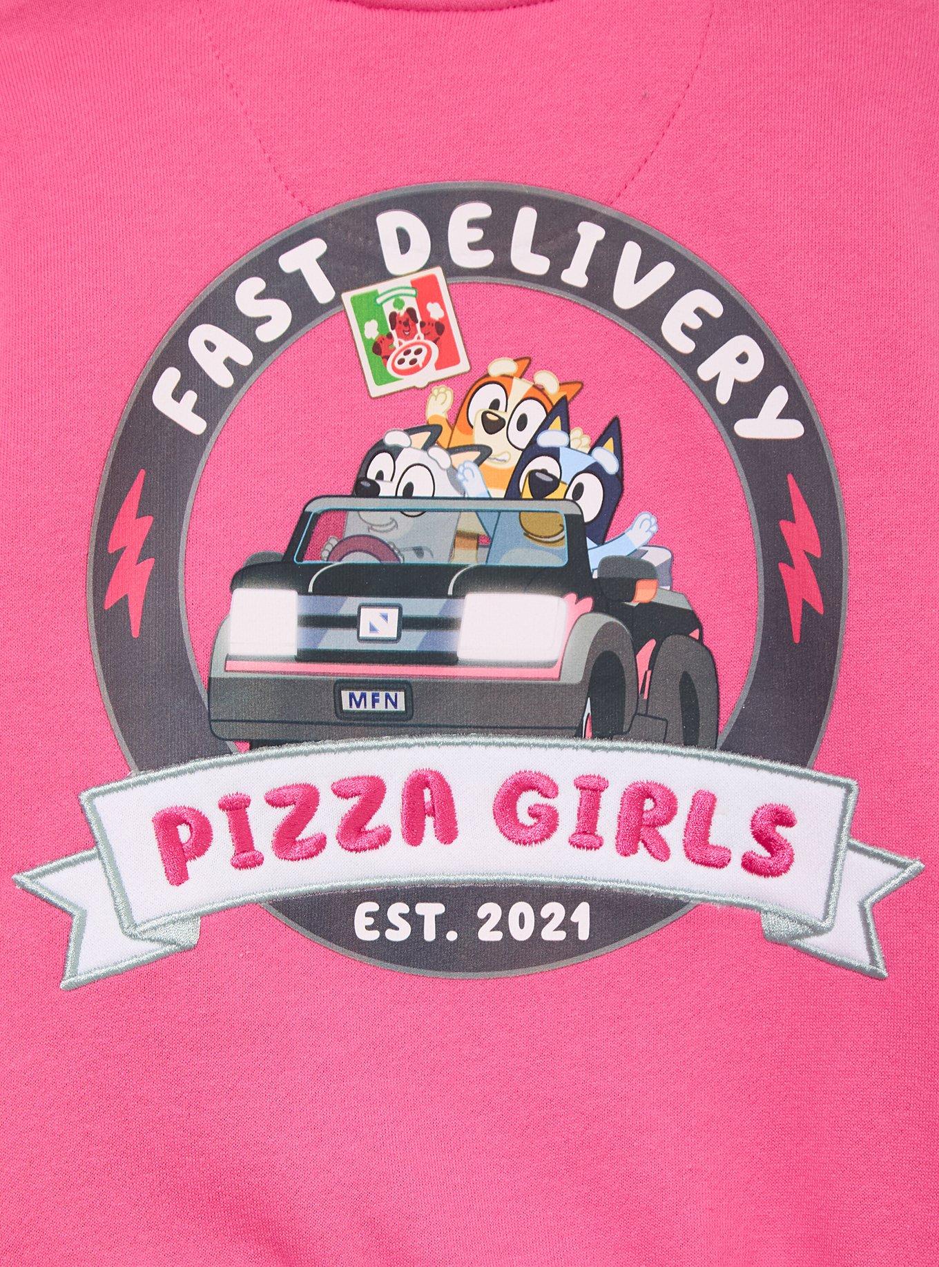 Bluey Pizza Girls Toddler Varsity Jacket - BoxLunch Exclusive, PINK, alternate