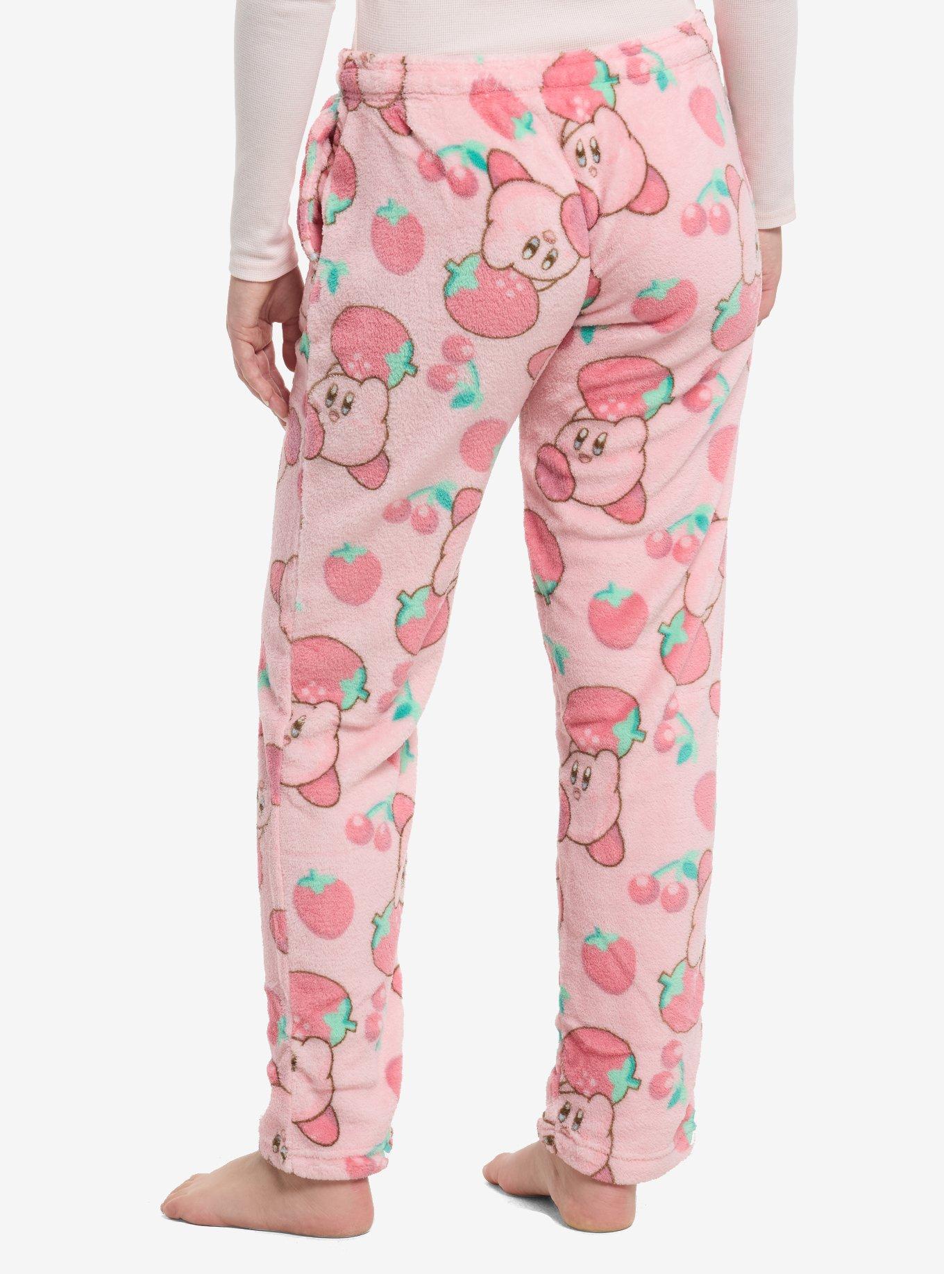 Kirby Fruit Fuzzy Pajama Pants, , hi-res