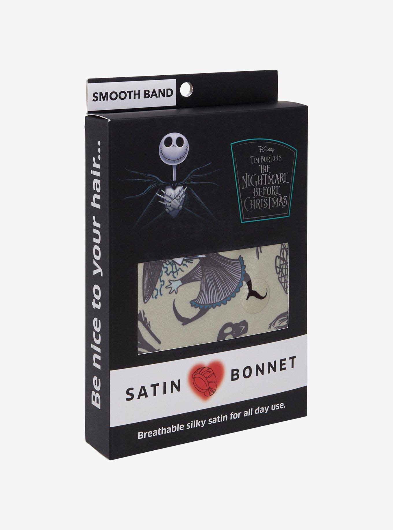 Disney The Nightmare Before Christmas Lock, Shock, & Barrel Allover Print Satin Bonnet - BoxLunch Exclusive