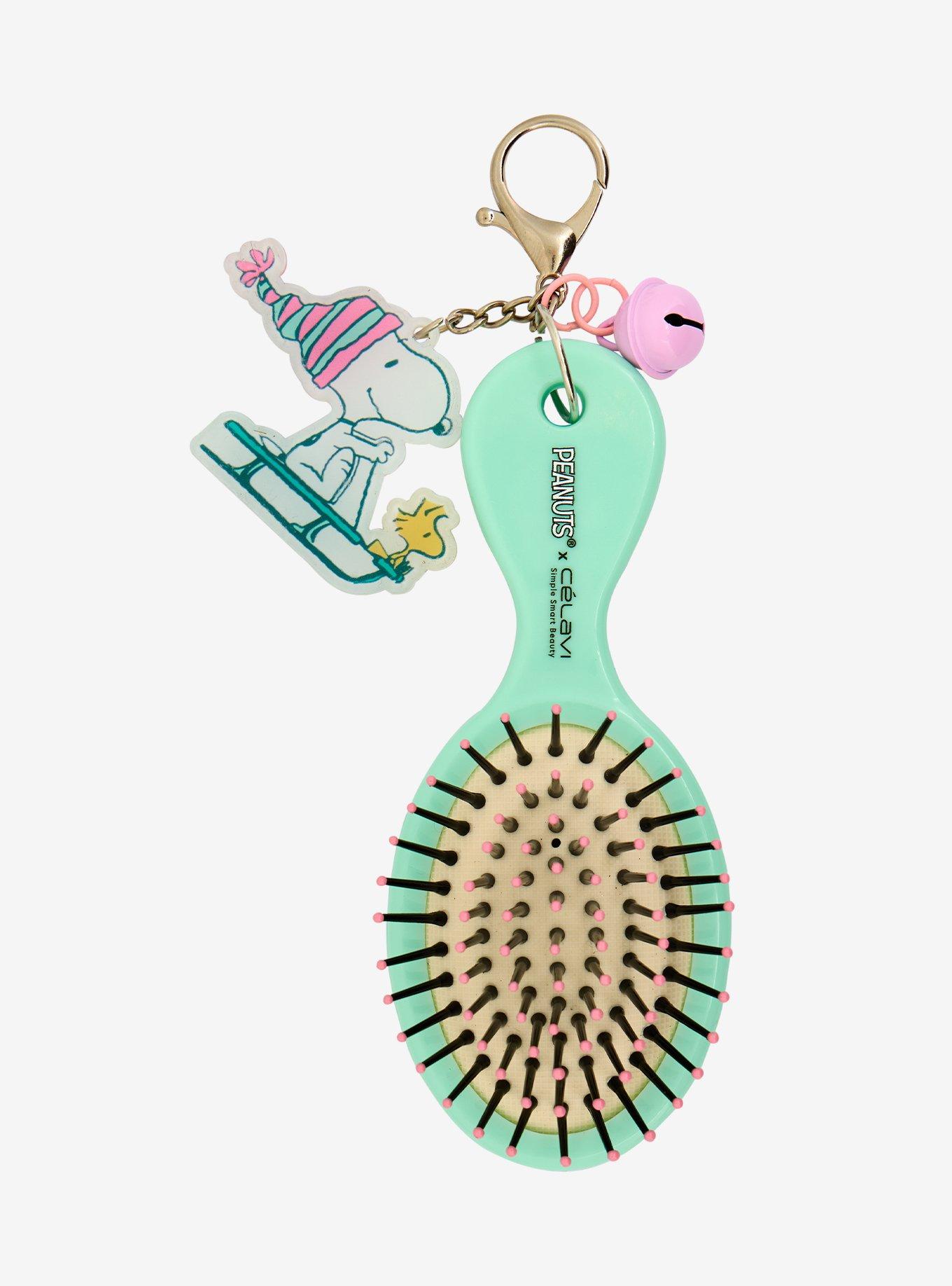 Célavi x Peanuts Snoopy Holiday On-the-Go Hair Brush Keychain, , hi-res