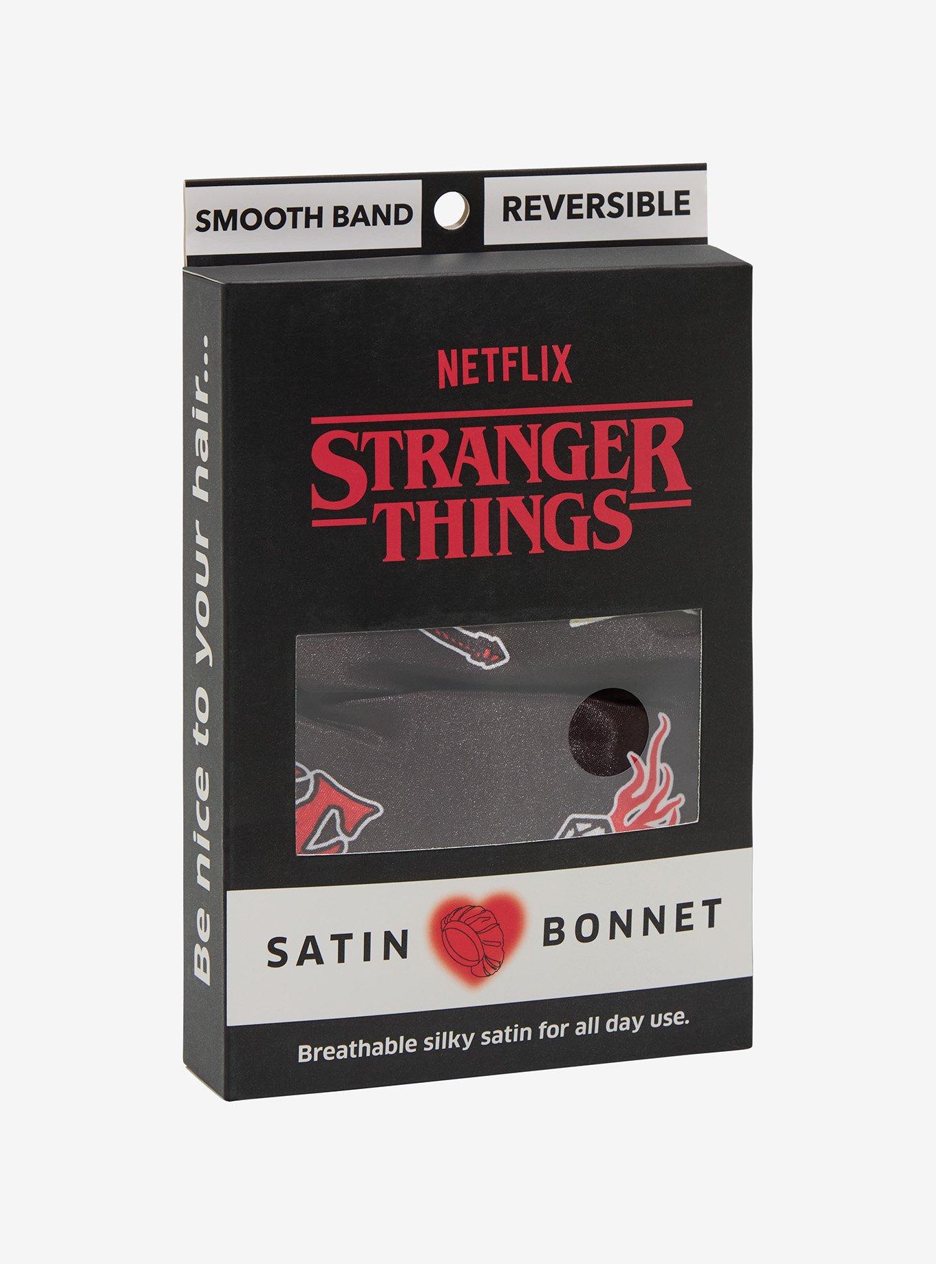 Stranger Things Hellfire Club Reversible Satin Bonnet - BoxLunch Exclusive, , alternate