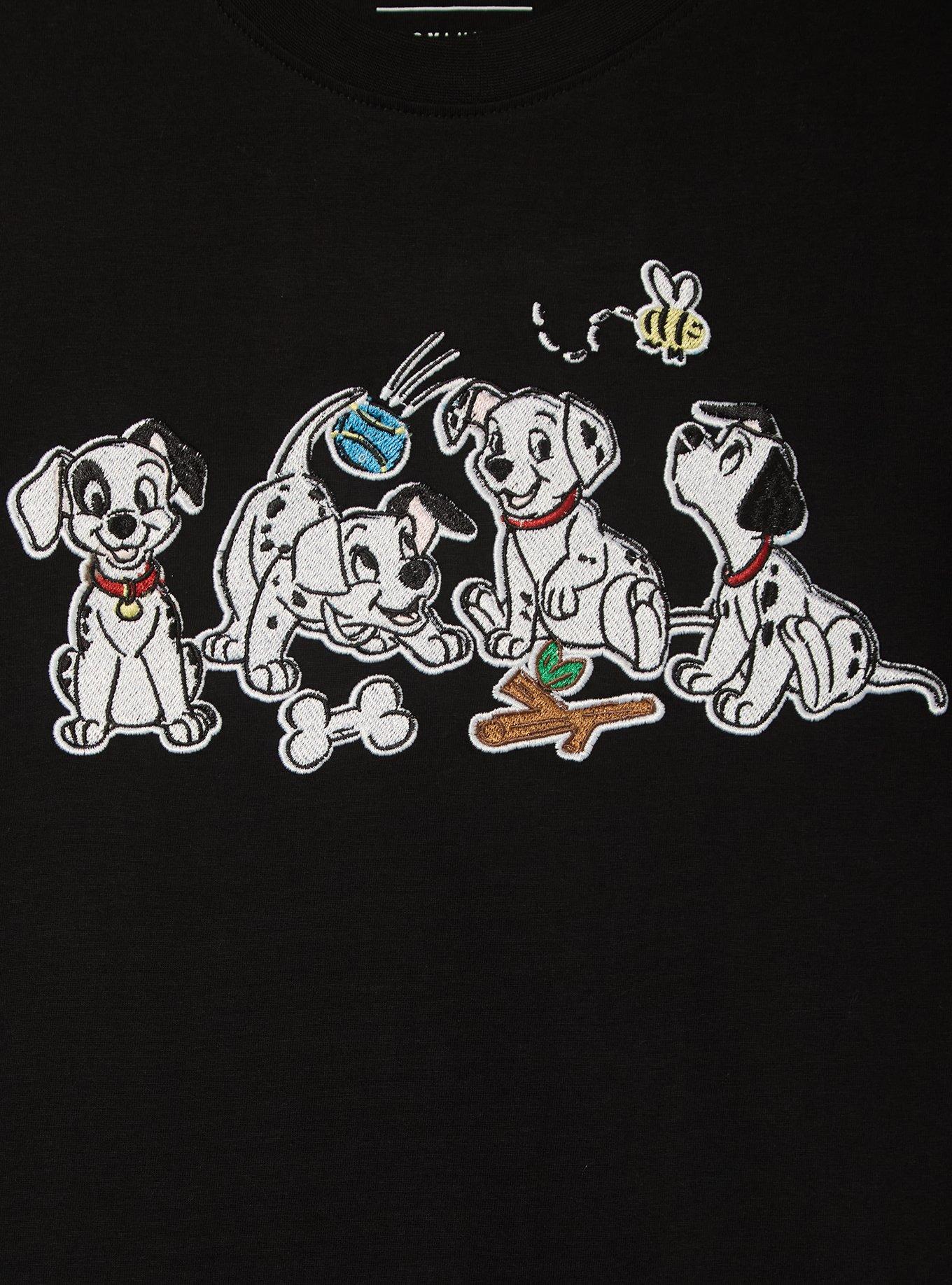 Disney 101 Dalmatians Puppies Embroidered Women's  T-Shirt - BoxLunch Exclusive
