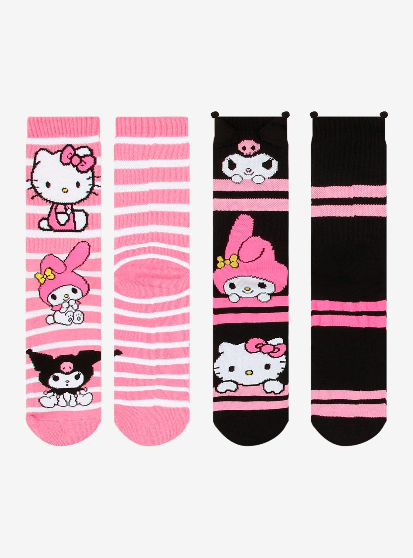 Hello Kitty And Friends Varsity Stripe Ankle Socks 2 Pair, , hi-res