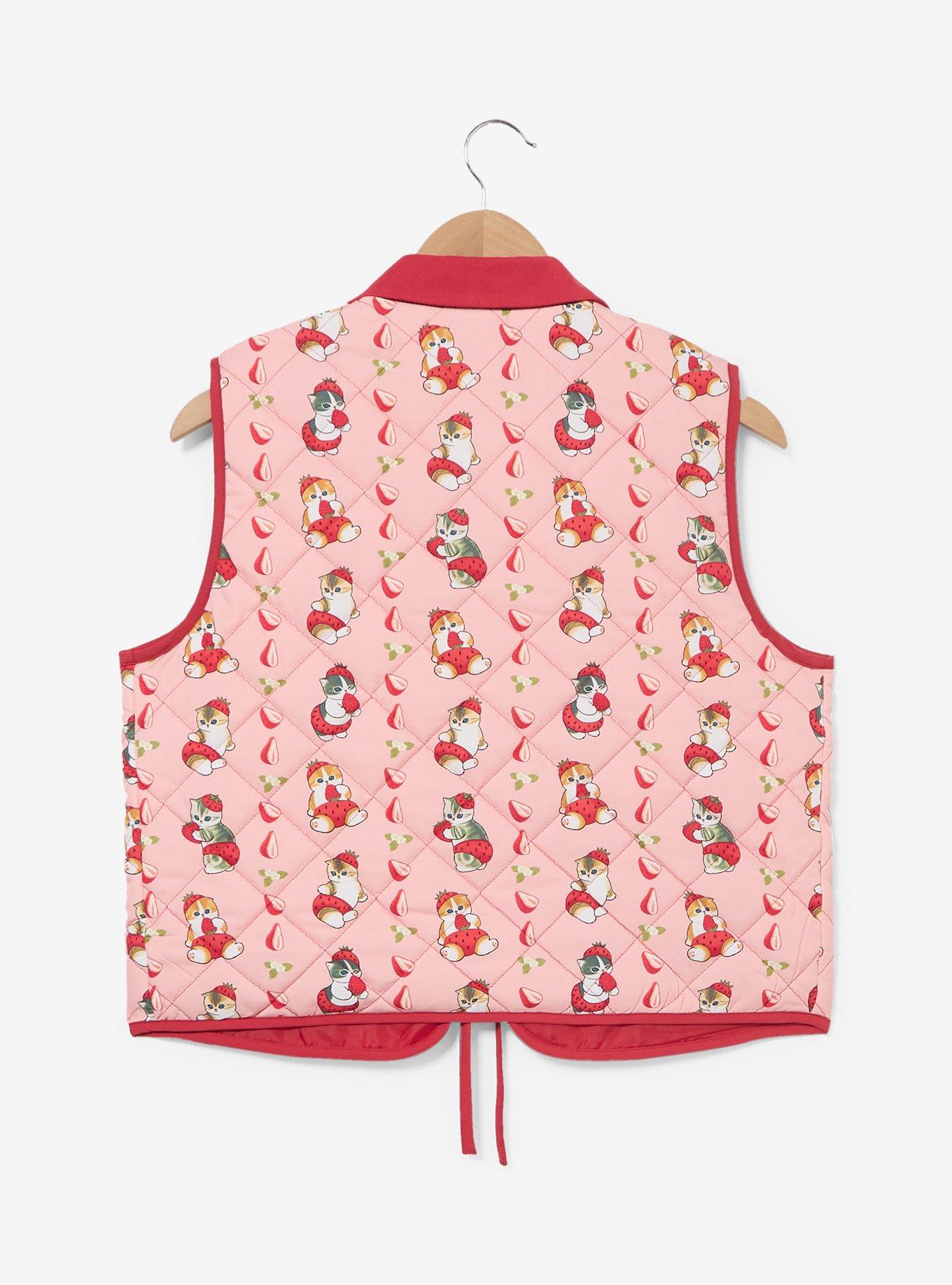 mofusand Strawberry Cats Women's Quilted Vest - BoxLunch Exclusive, , hi-res