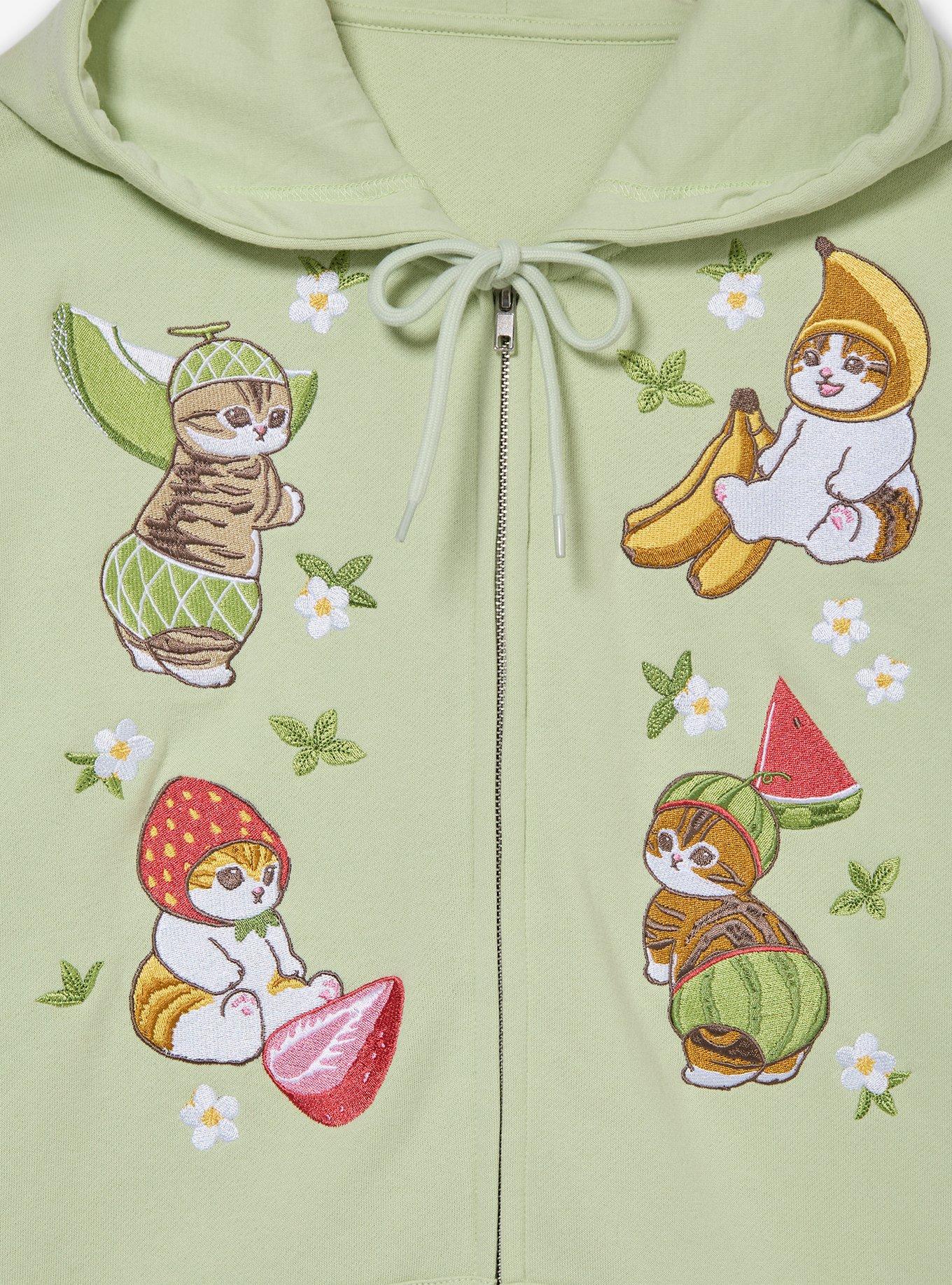 Mofusand Fruit Cats Embroidered Zippered Hoodie - BoxLunch Exclusive, , hi-res