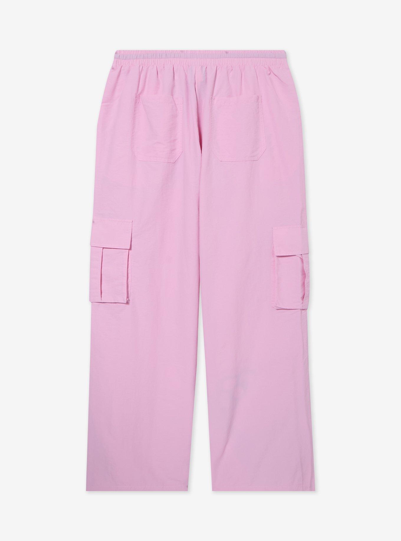 Hello Kitty Pink Nylon Cargo Pants, , hi-res