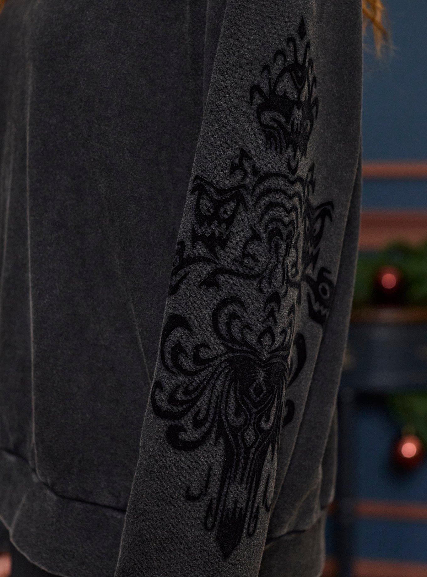 Her Universe Disney The Haunted Mansion Madame Leota Dark Wash Sweatshirt Her Universe Exclusive, CHARCOAL, alternate