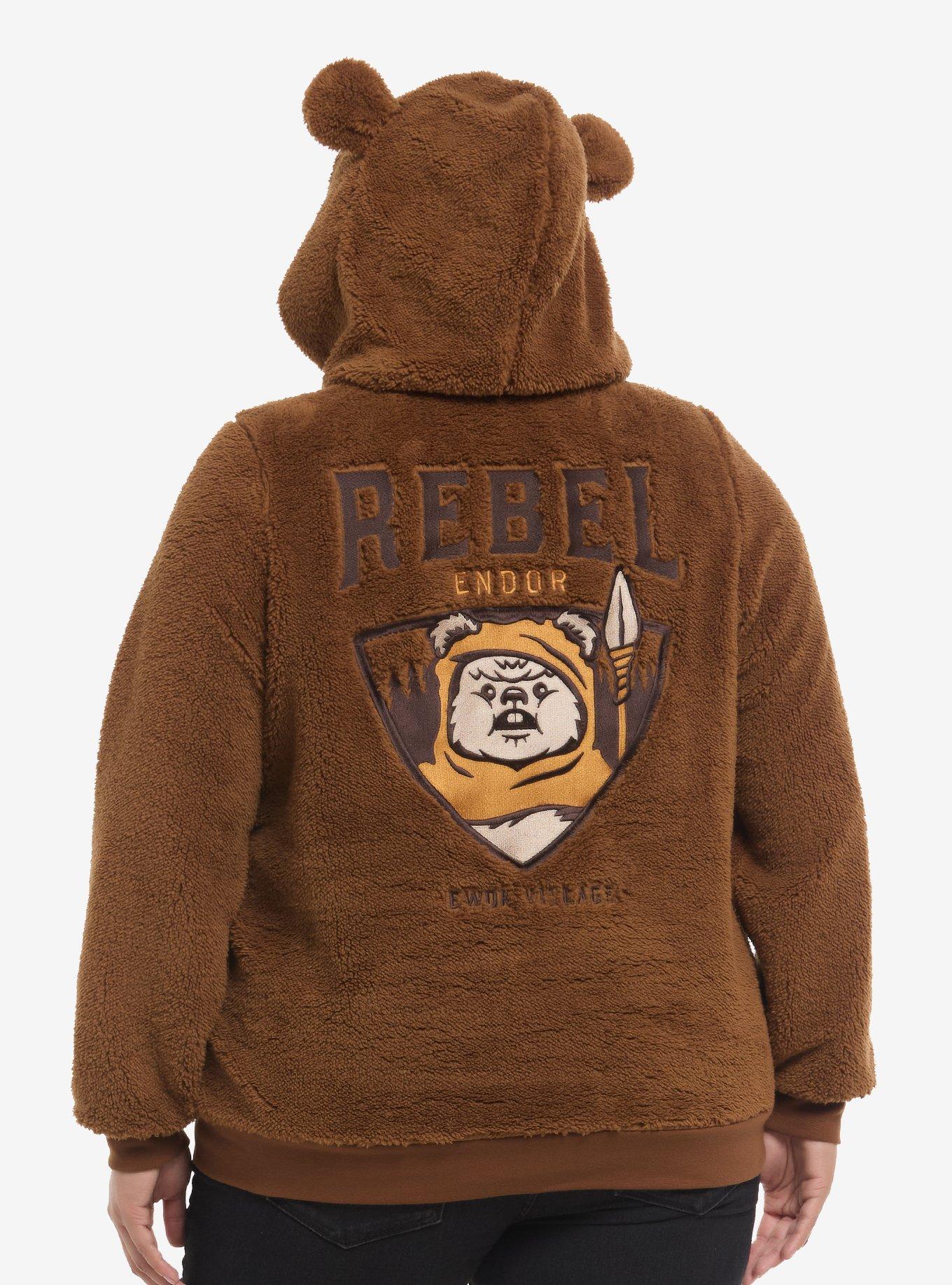 Her Universe Star Wars Ewok Sherpa Hoodie Plus Size Her Universe Exclusive, , hi-res