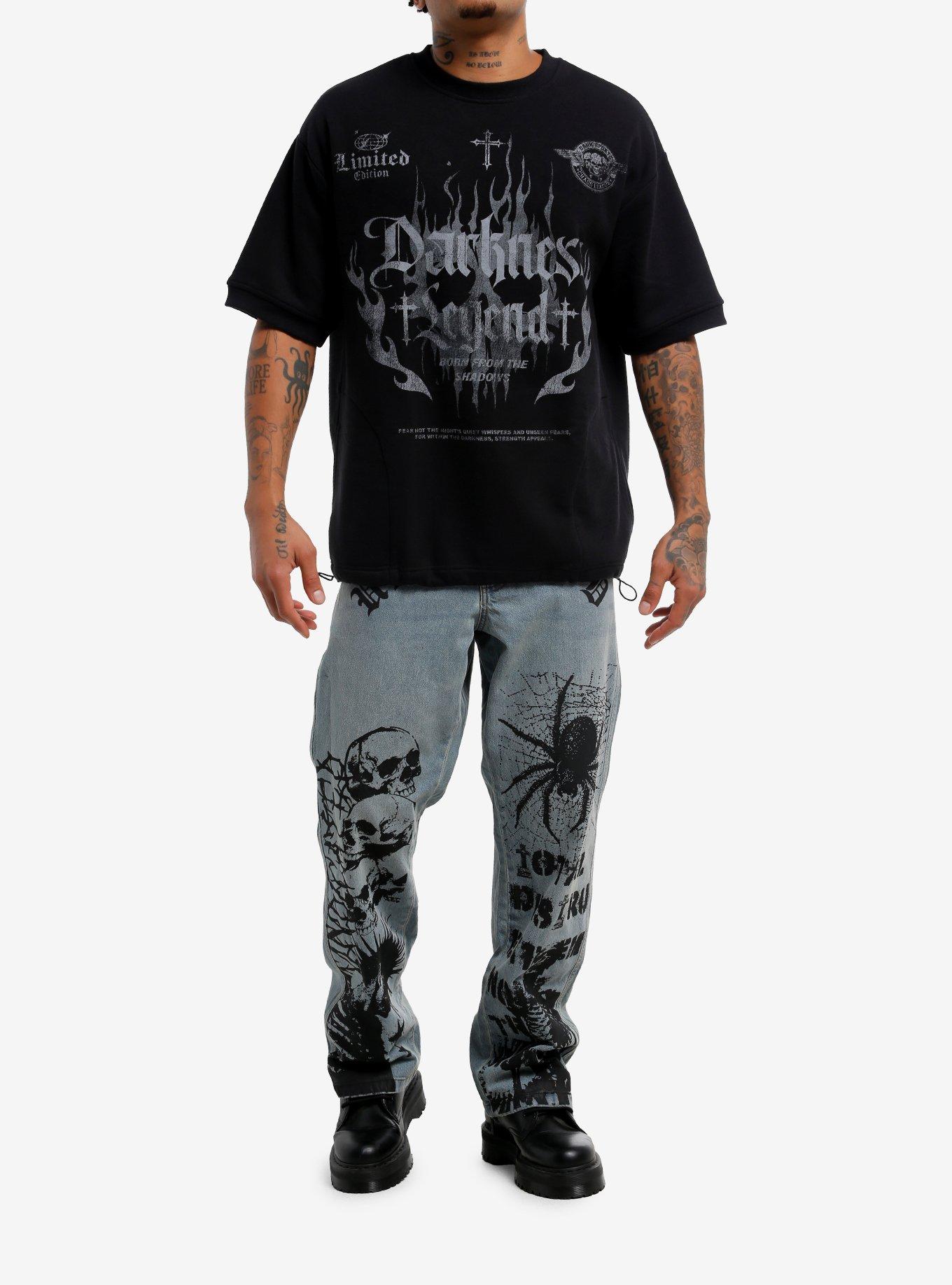 Darkness Legend Cross Flames Short-Sleeve Sweatshirt, , hi-res