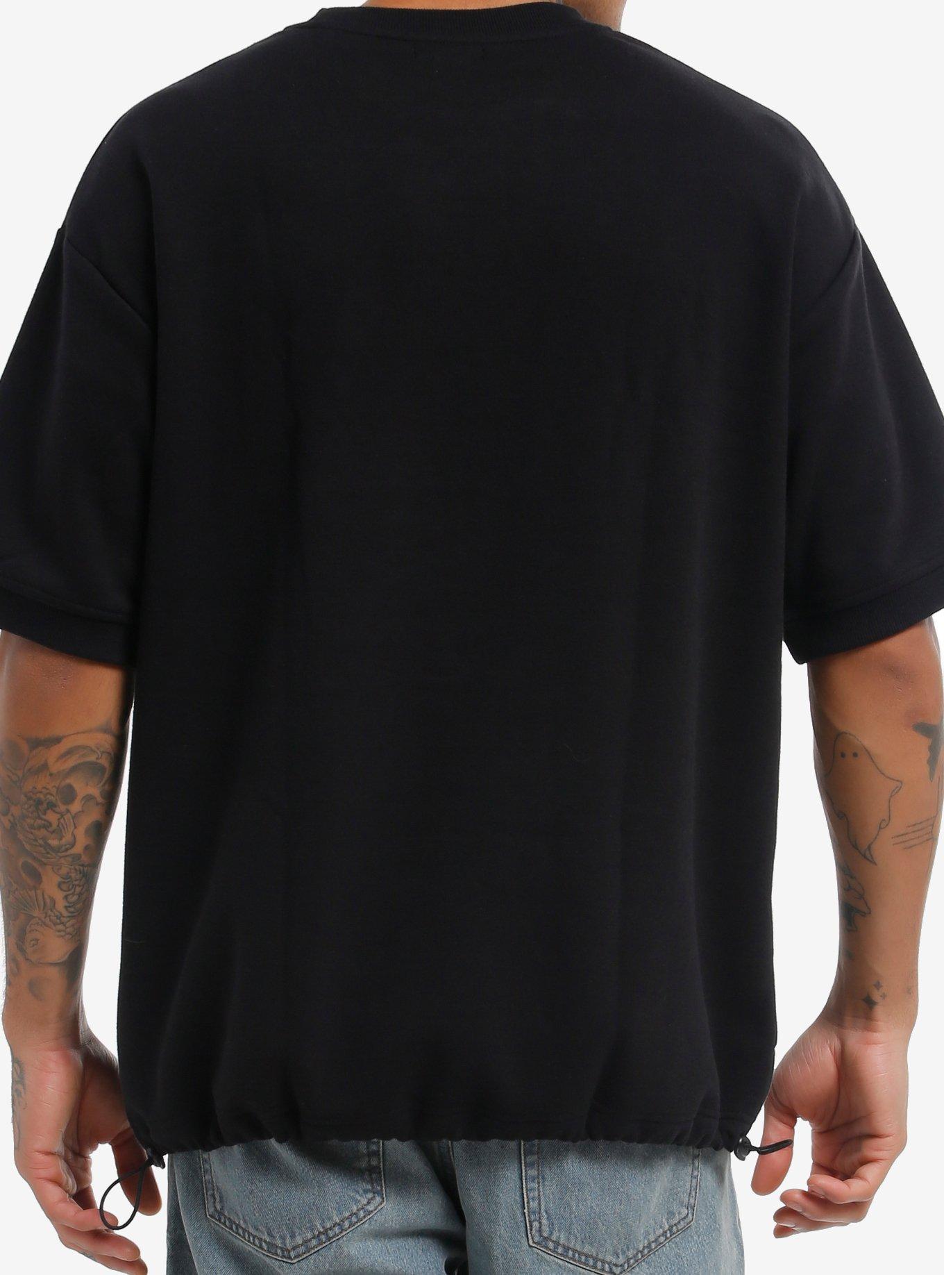 Darkness Legend Cross Flames Short-Sleeve Sweatshirt, GREY, alternate