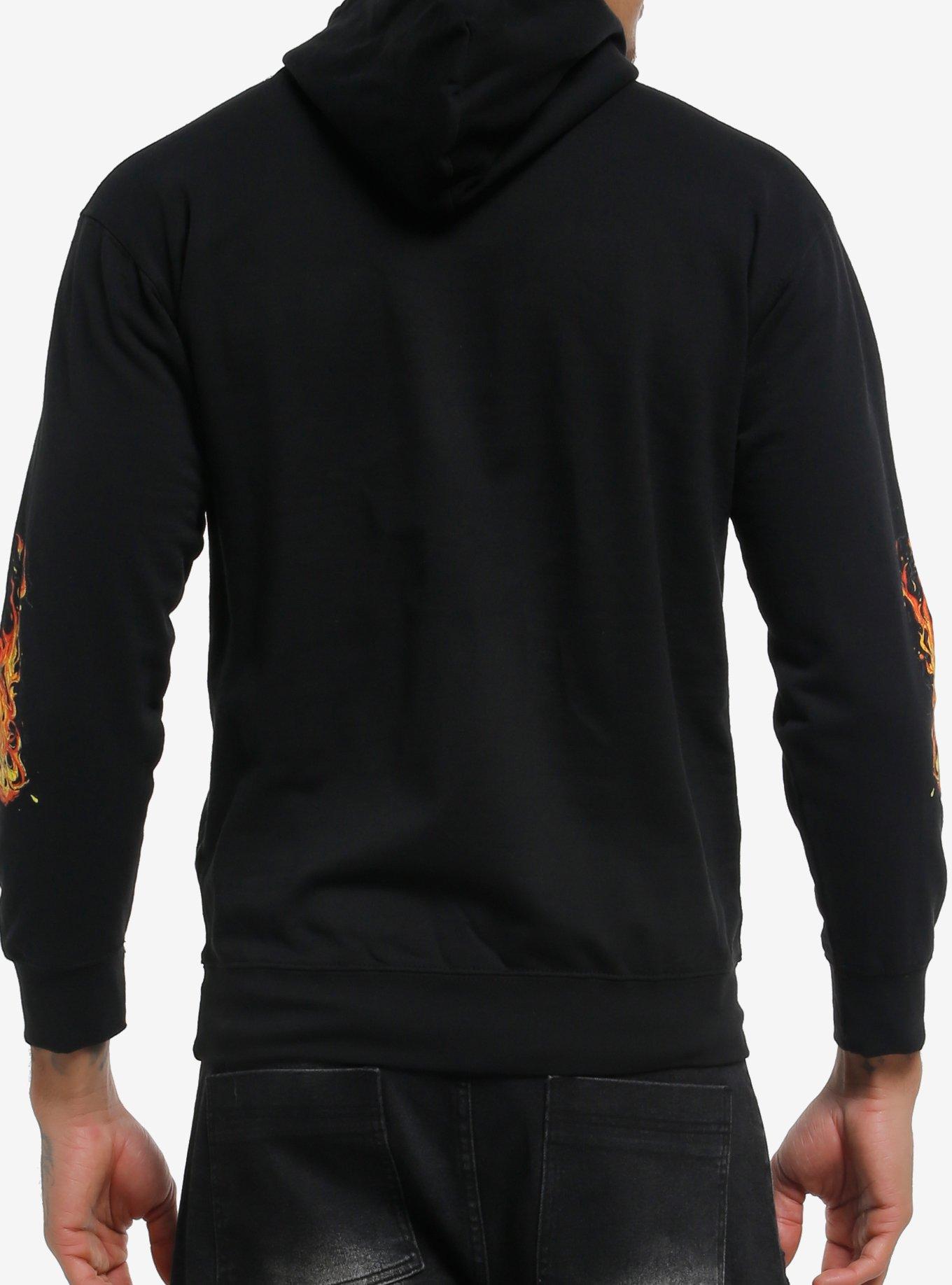 Jurassic Park Flames Hoodie, BLACK, alternate