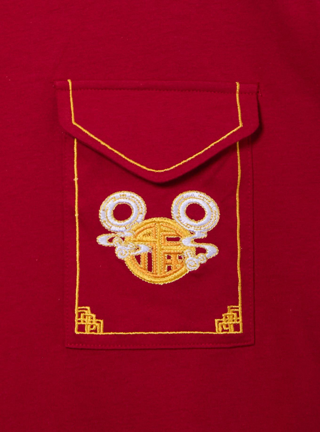 Disney Mickey & Friends Lunar New Year Red Envelope Pocket T-Shirt - BoxLunch Exclusive, , hi-res