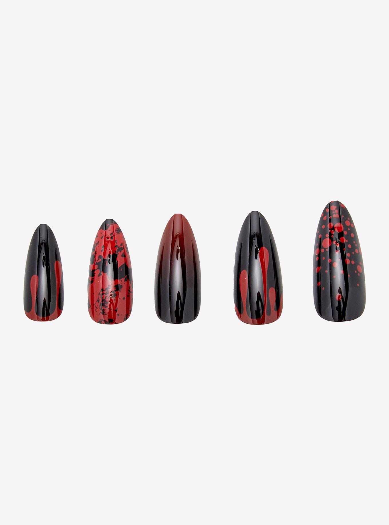 Blackheart Blood Splatter Press-On Nail Set, , hi-res