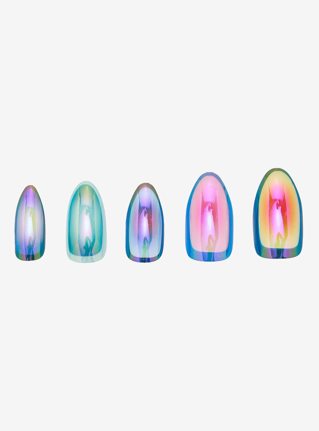 Blackheart Rainbow Chrome Press-On Nail Set, , hi-res