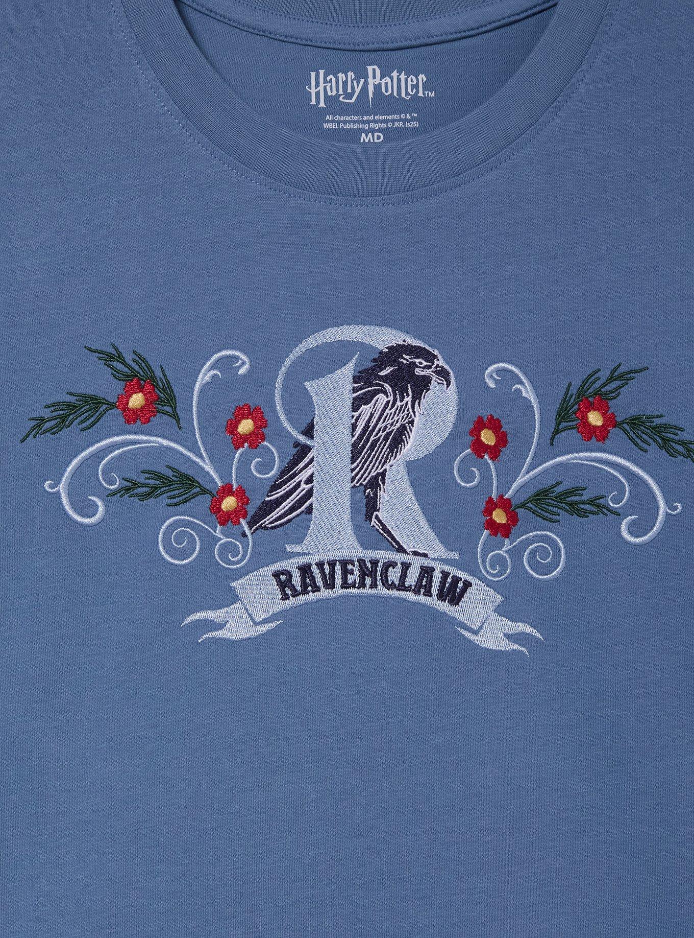 Harry Potter Ravenclaw Flowers Embroidered T-Shirt, , hi-res
