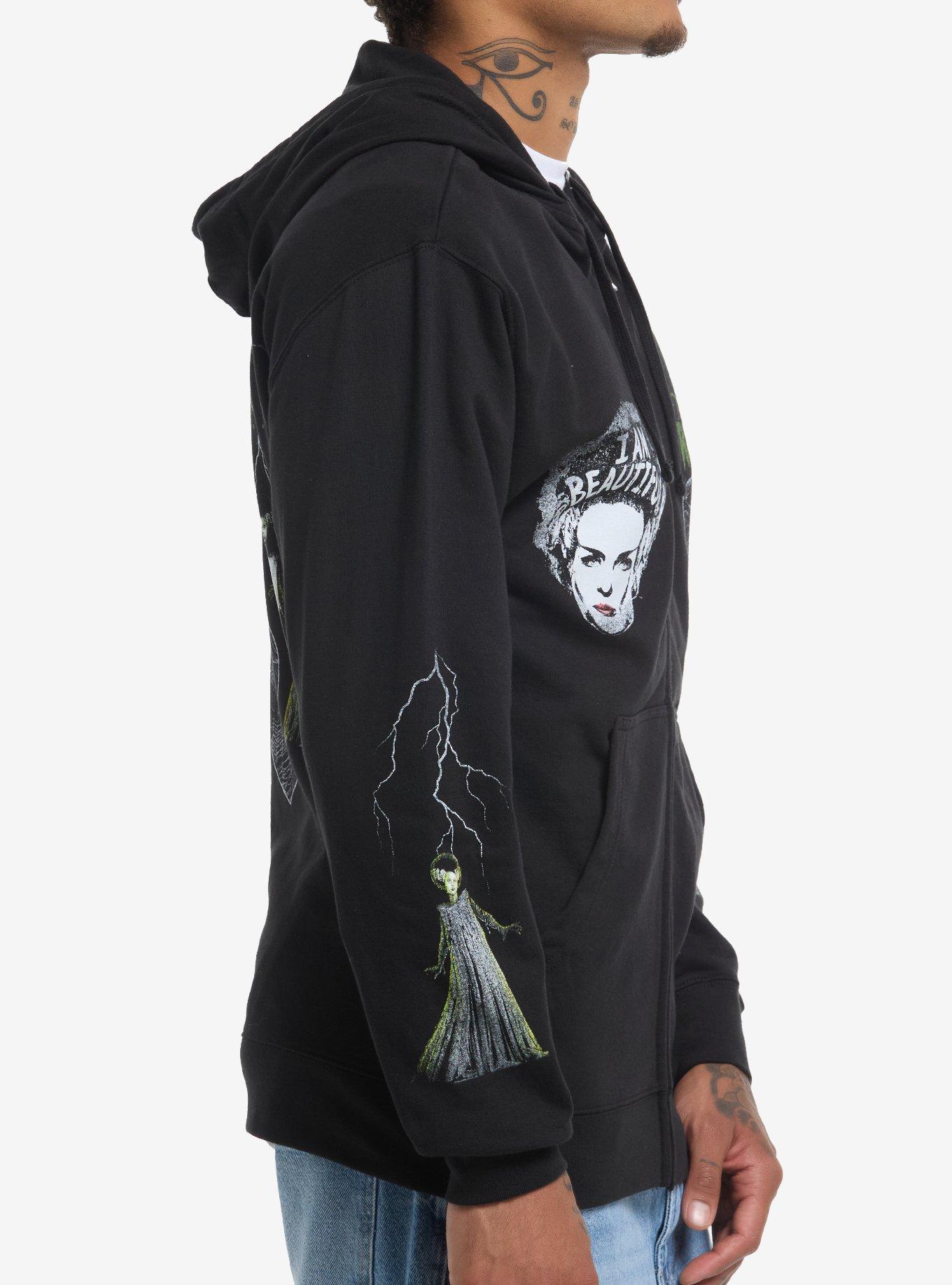 Universal Monsters The Bride Of Frankenstein I Am Beautiful Hoodie, BLACK, alternate
