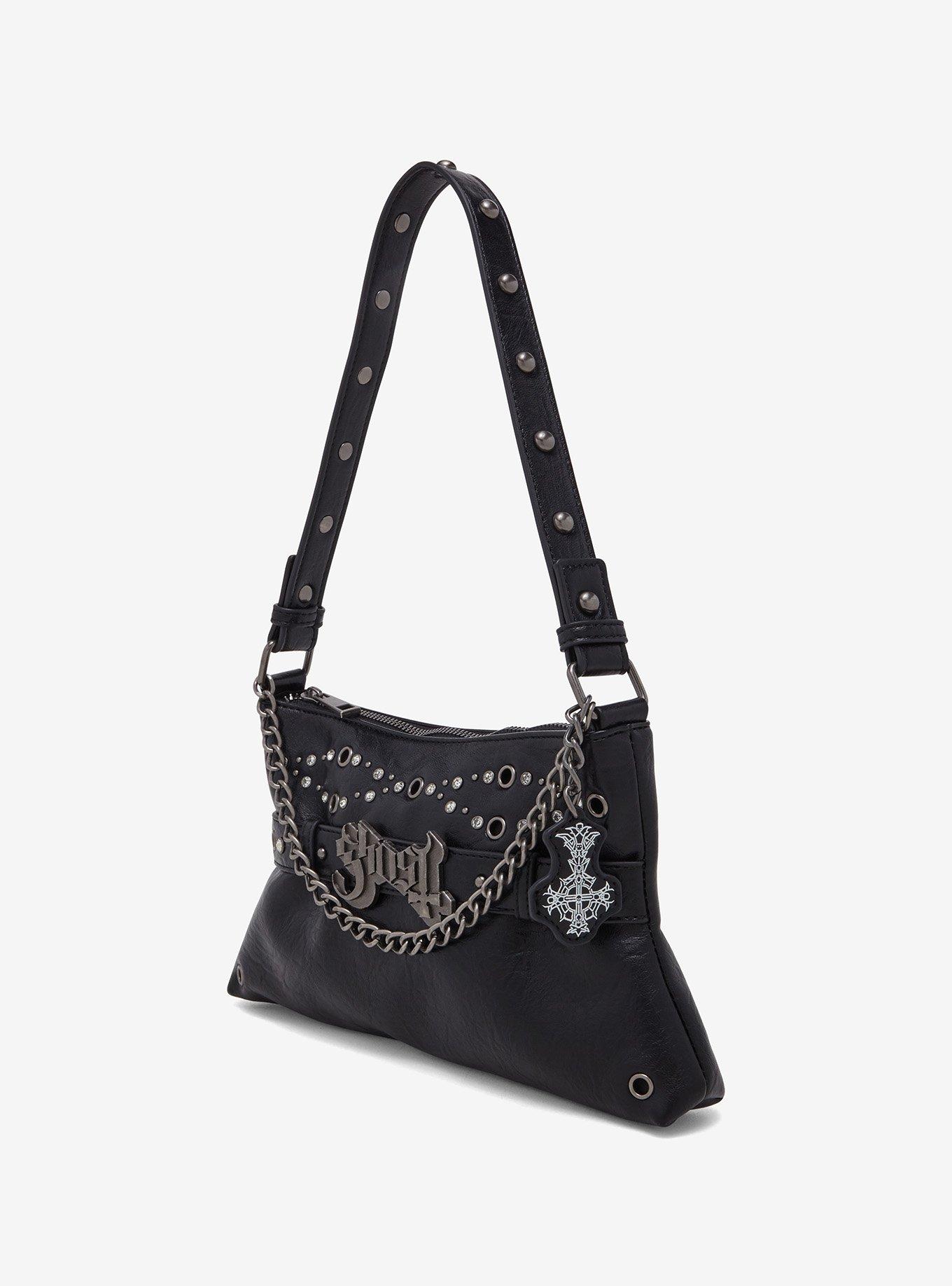 Ghost Stud Chain Shoulder Bag, , hi-res