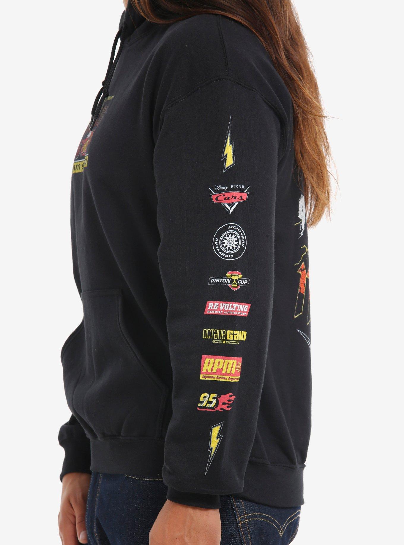 Disney Pixar Cars Race Logos Hoodie, BLACK, alternate