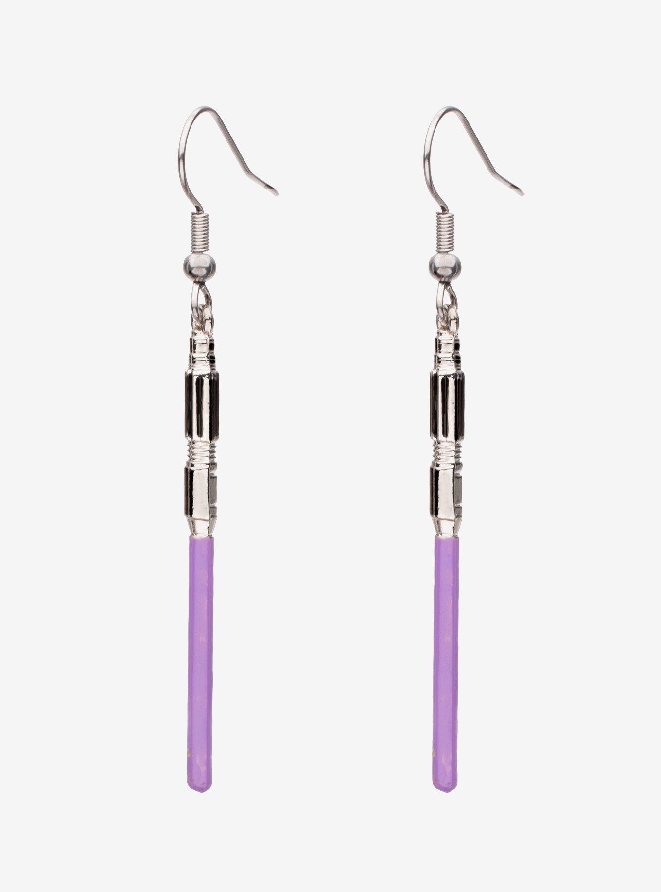 Star Wars Mace Windu Lightsaber Drop Earrings, , hi-res