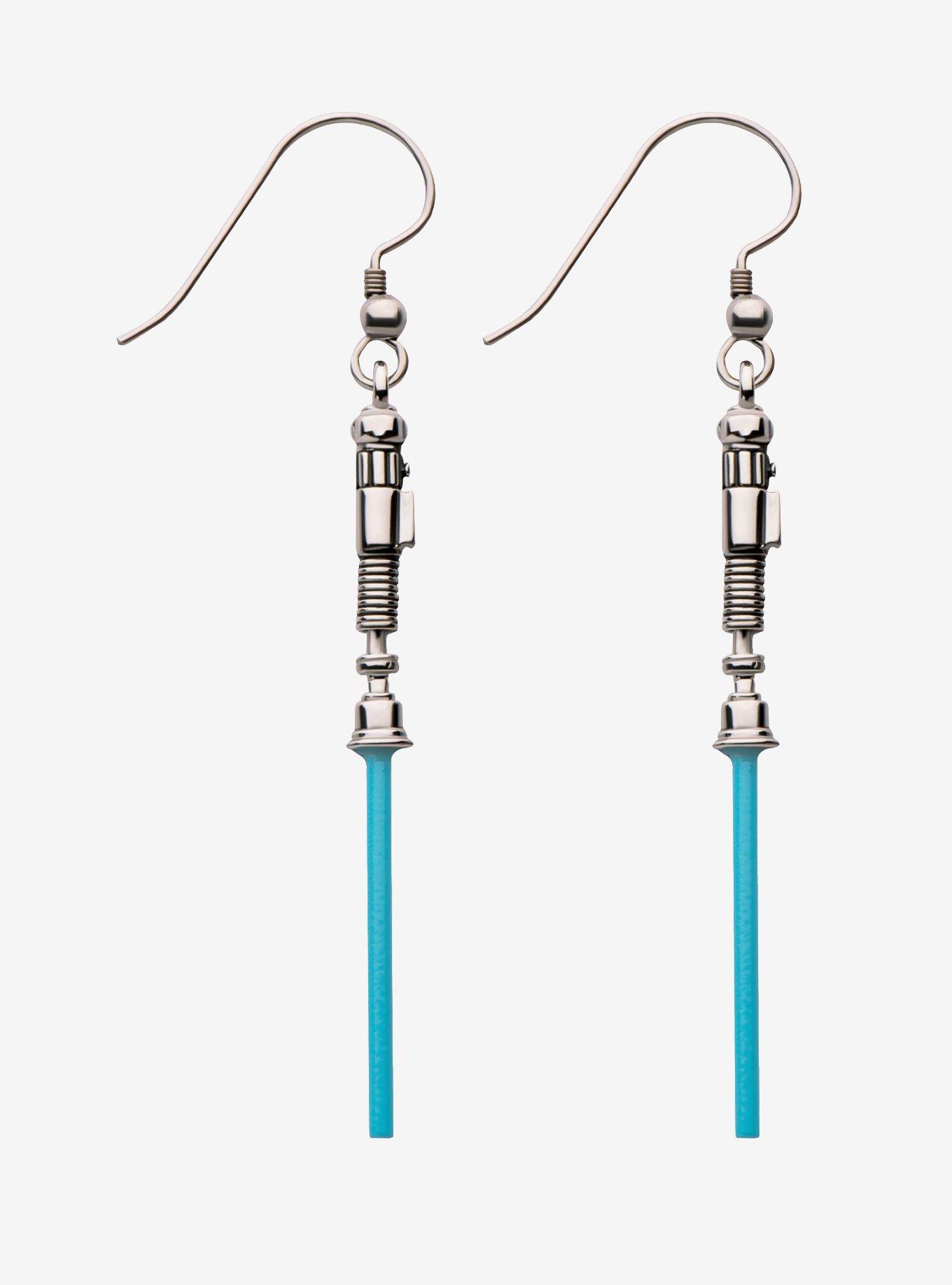 Star Wars Obi-Wan Kenobi Lightsaber Drop Earrings, , hi-res