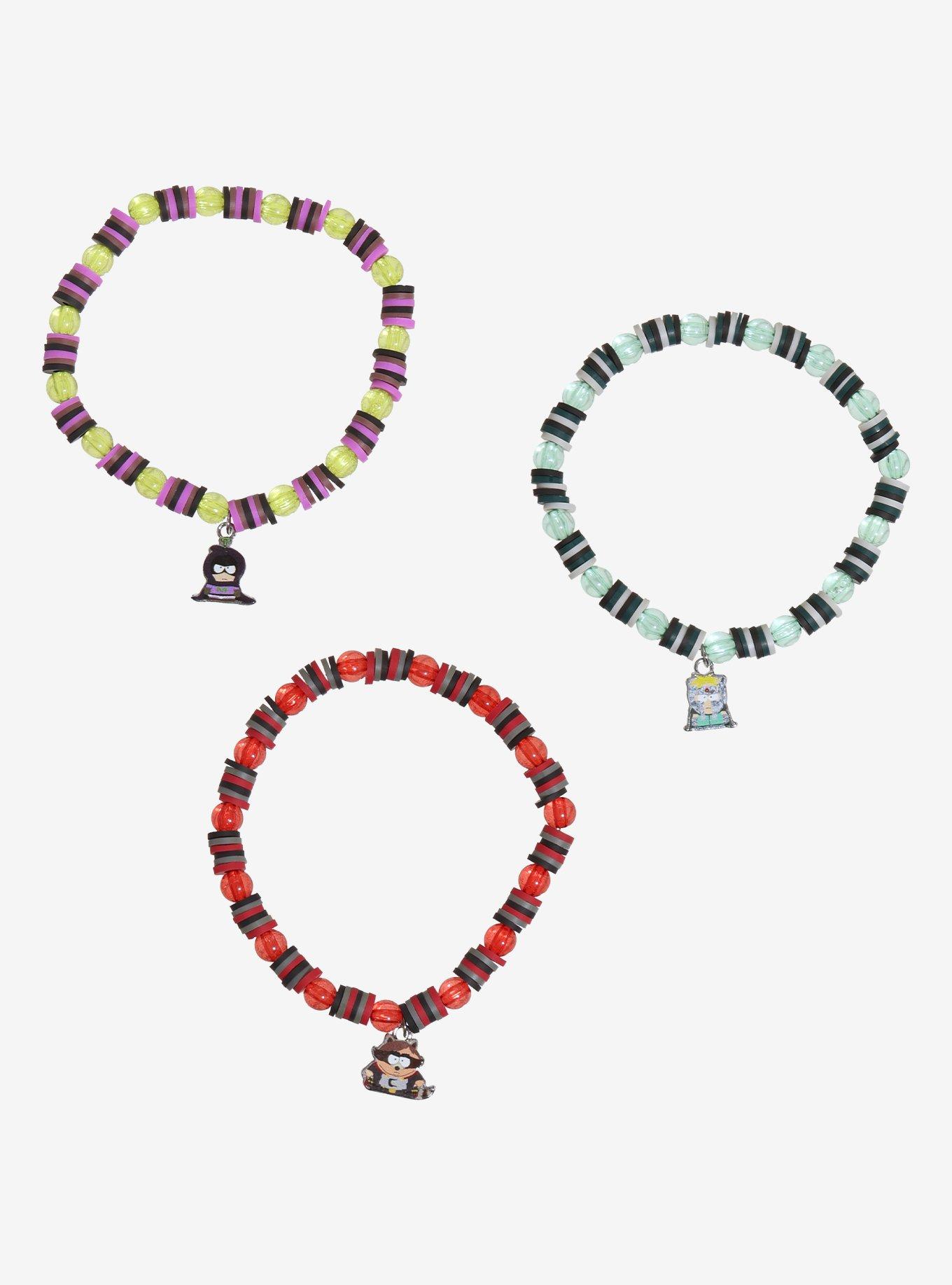 South Park Superhero Character Bead Bracelet Set, , hi-res