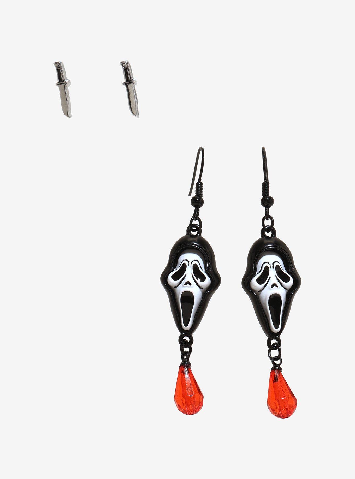 Ghost Face Blood Drop Earring Set, , hi-res
