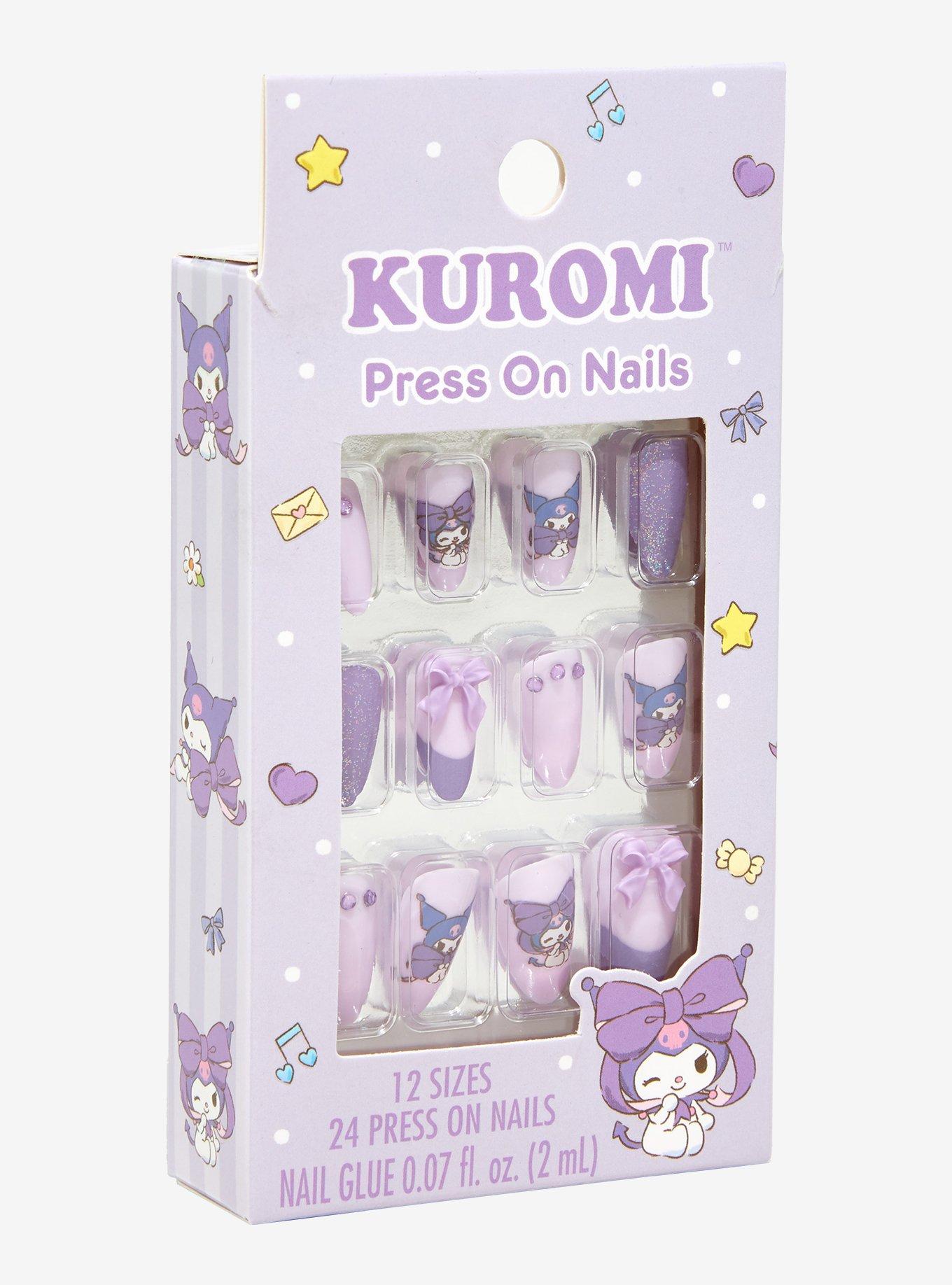 Sanrio Kuromi Press On Nail Set — BoxLunch Exclusive, , hi-res