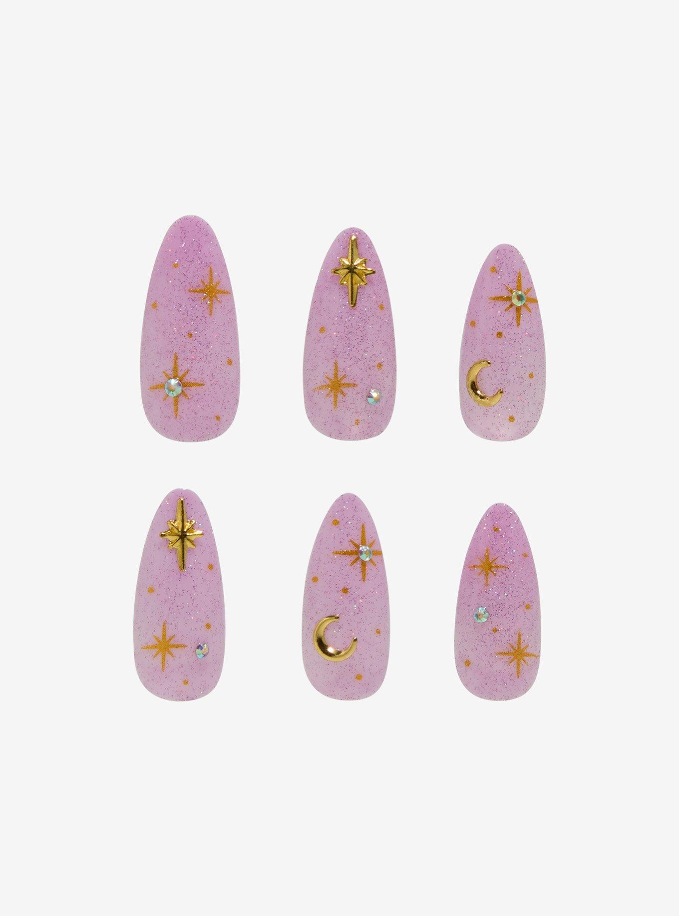 Purple Moon Faux Nails &mdash; BoxLunch Exclusive, , hi-res