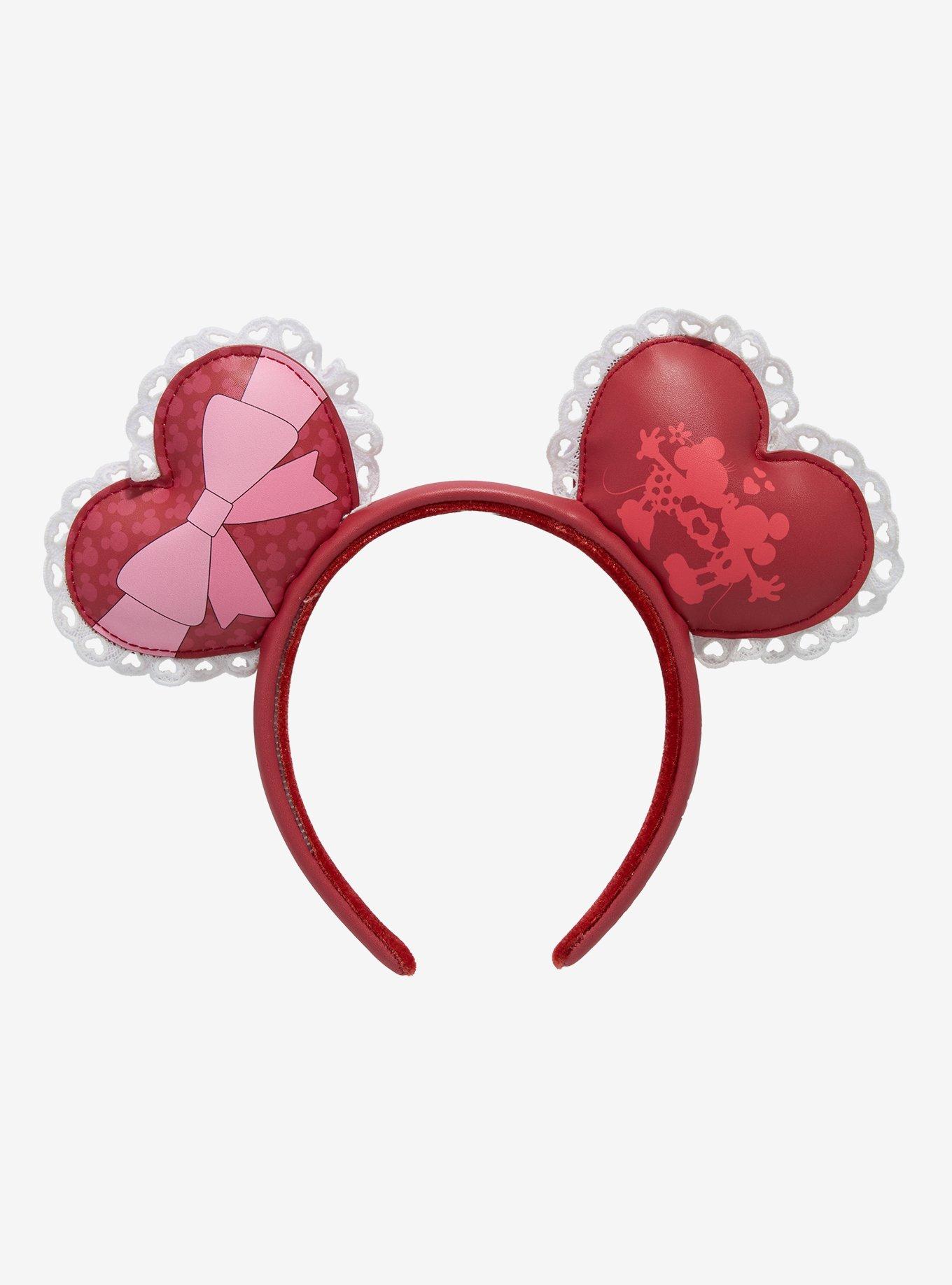 Loungefly Disney Minnie Mouse Valentine's Day Hearts Ears — BoxLunch Exclusive, , alternate