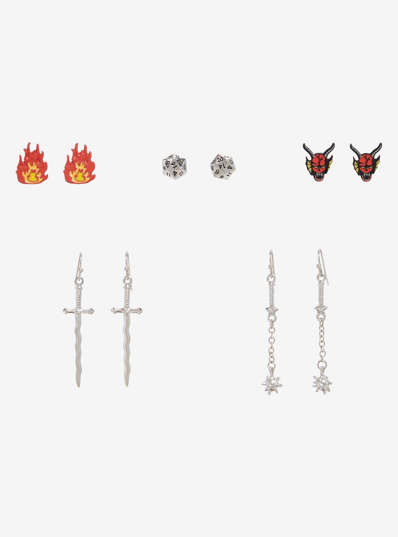 Stranger Things Hellfire Club Icons Earring Set - BoxLunch Exclusive, , hi-res