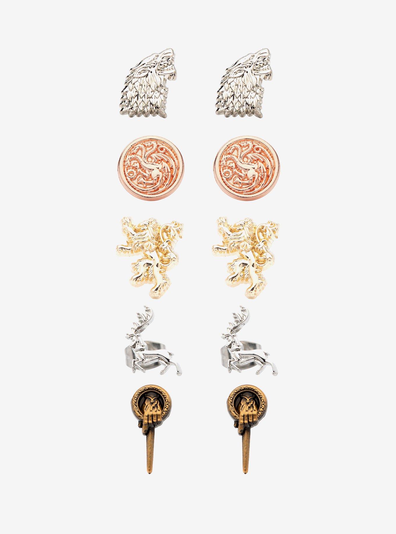 Game Of Thrones Symbols Stud Earring Set, , hi-res