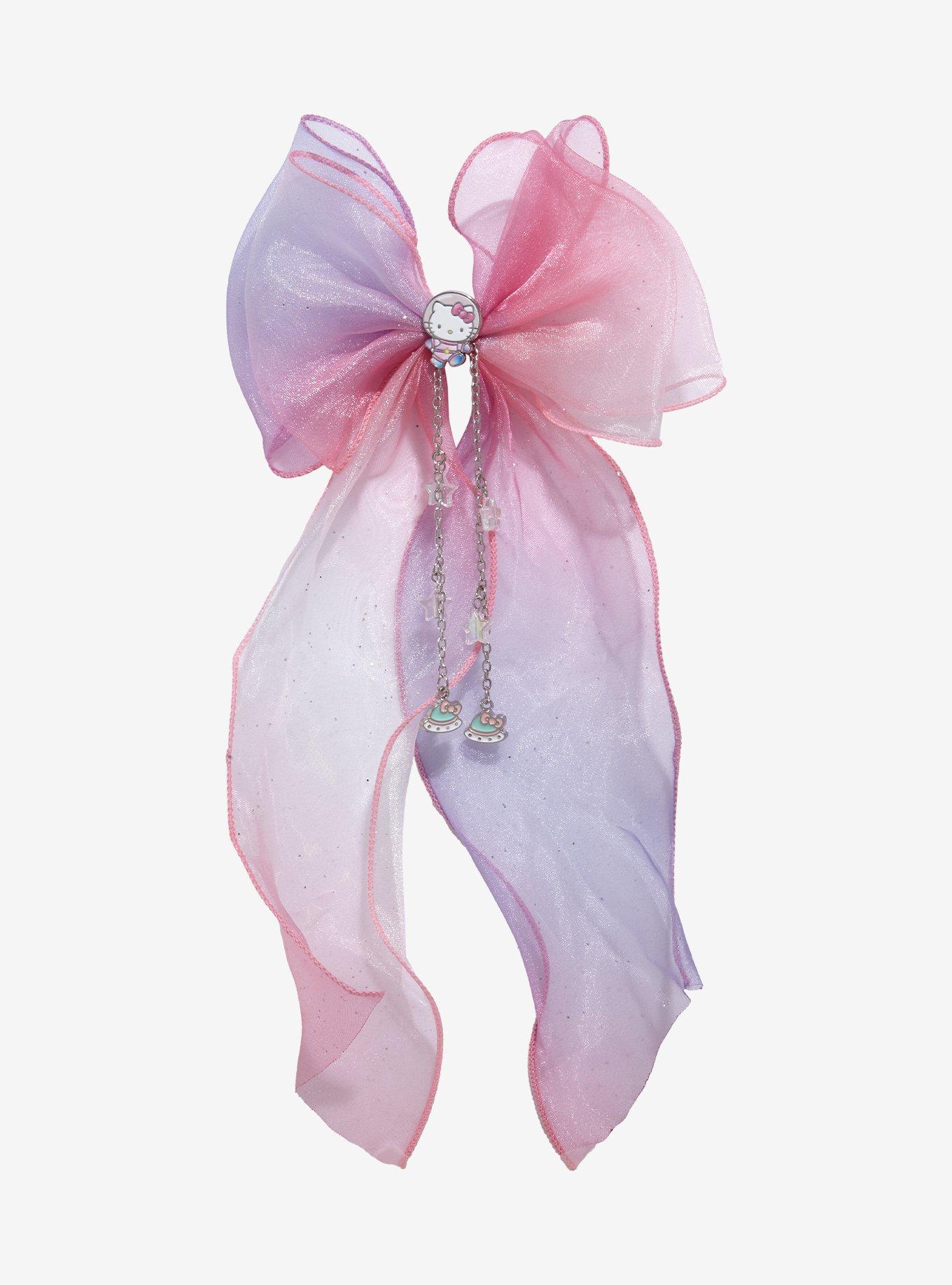 Hello Kitty Galaxy Ombré Organza Hair Bow, , hi-res