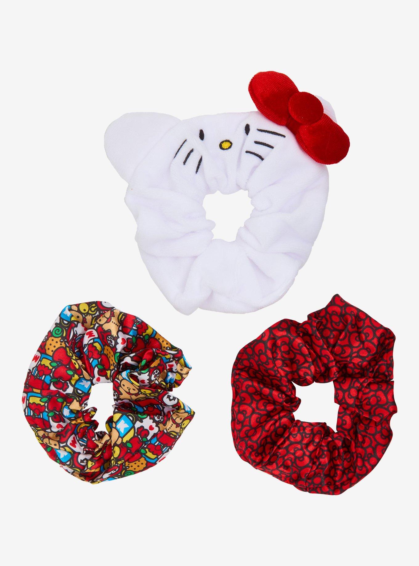 Hello Kitty Figural Hair Scrunchie Set, , hi-res