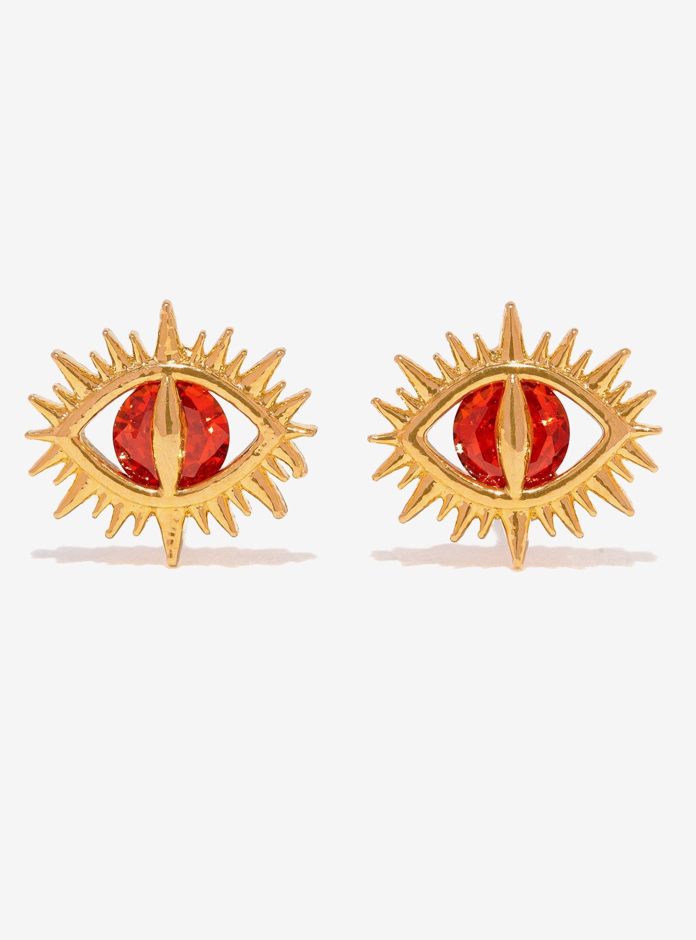 Girls Crew The Lord of the Rings Eye of Sauron Earrings, , alternate