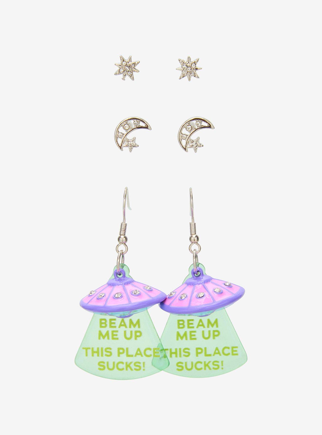 Stranger Things Beam Me Up Earring Set — BoxLunch Exclusive, , hi-res